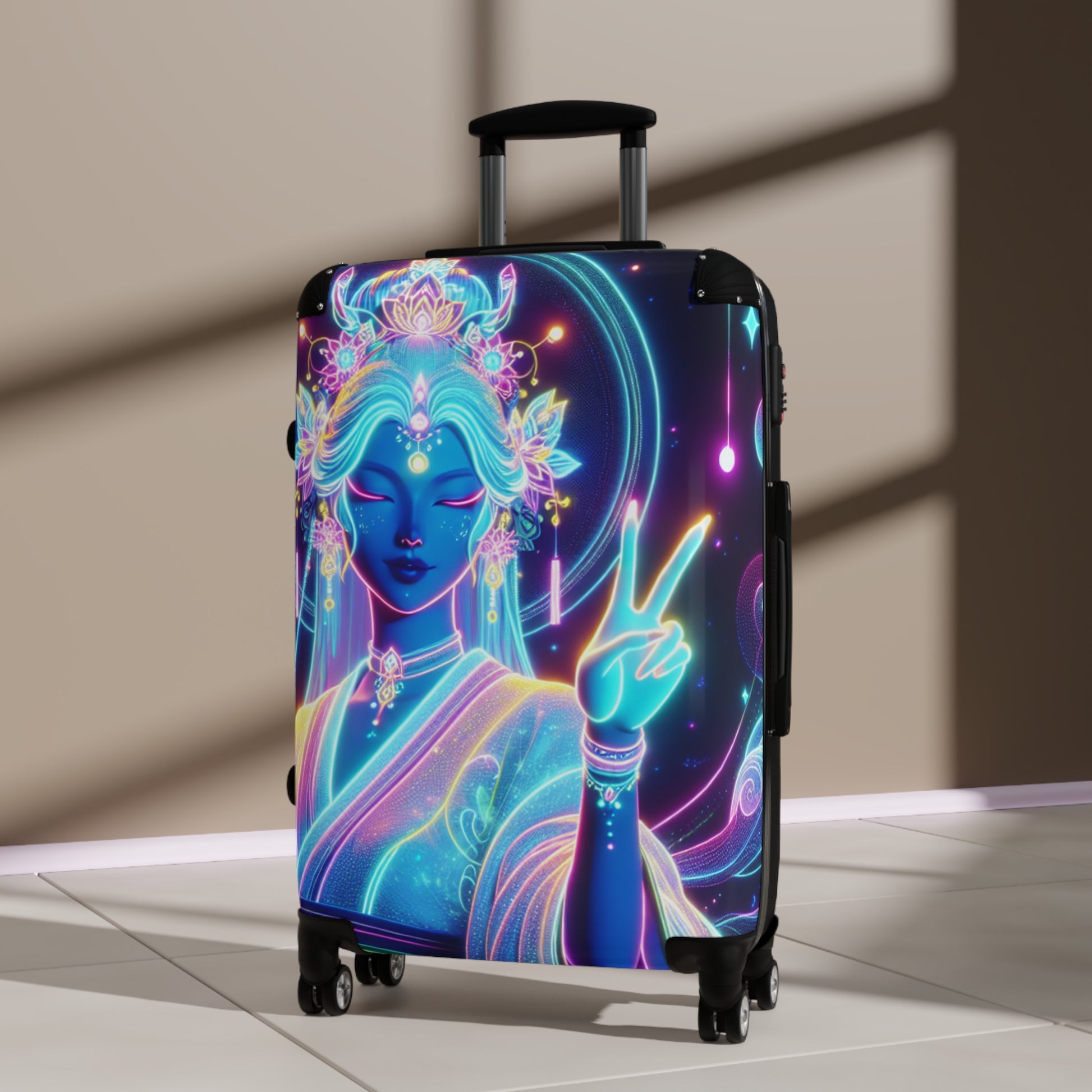 Vibrant Travel Suitcase with Ethereal Design, Luggage for Adventure Lovers, Gift for Travelers, Cosmic Carry-On, Stylish Weekender [...]