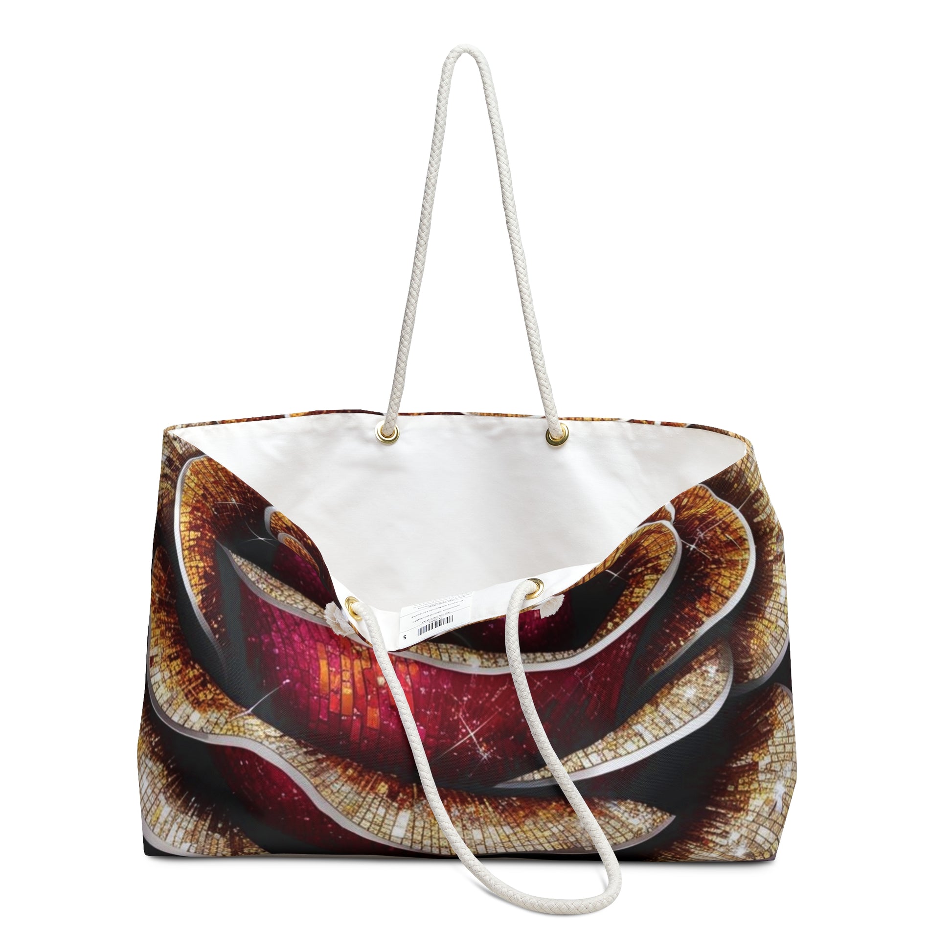 Elegant Rose Weekender Bag, Floral Travel Tote, Boho Beach Bag, Gift for Her, Carryall Carry-On Travel Bag, Weekend Getaway Essentials