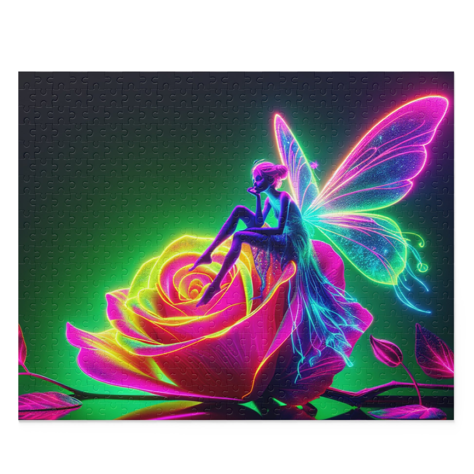 Enchanted Fairy Rose Puzzle - Colorful 500-Piece Jigsaw for Relaxation, Gift for Friends, Home Decor, Family Bonding, Magical Art