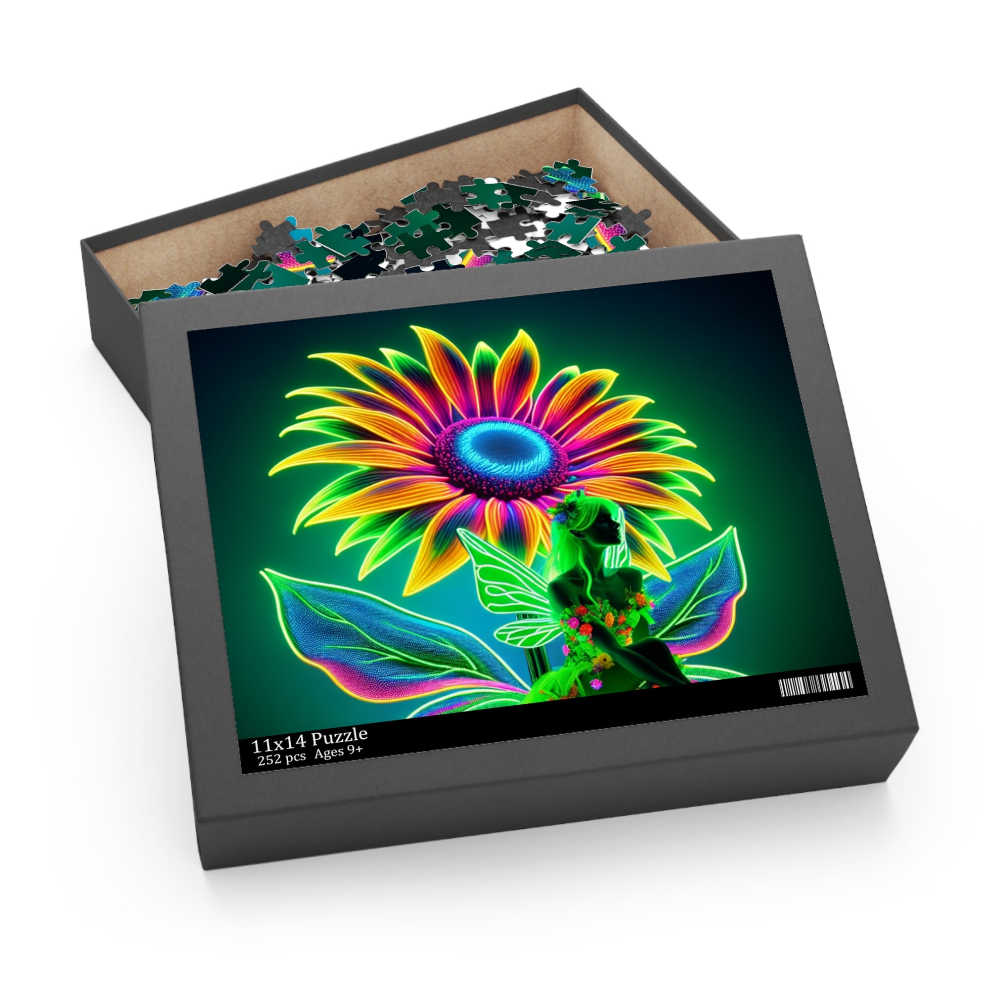 Neon Floral Puzzle (120, 252, 500-Piece) - Colorful Home Décor, Gift for Puzzle Lovers, Bright Art Piece, Stress Relief Activity, [...]