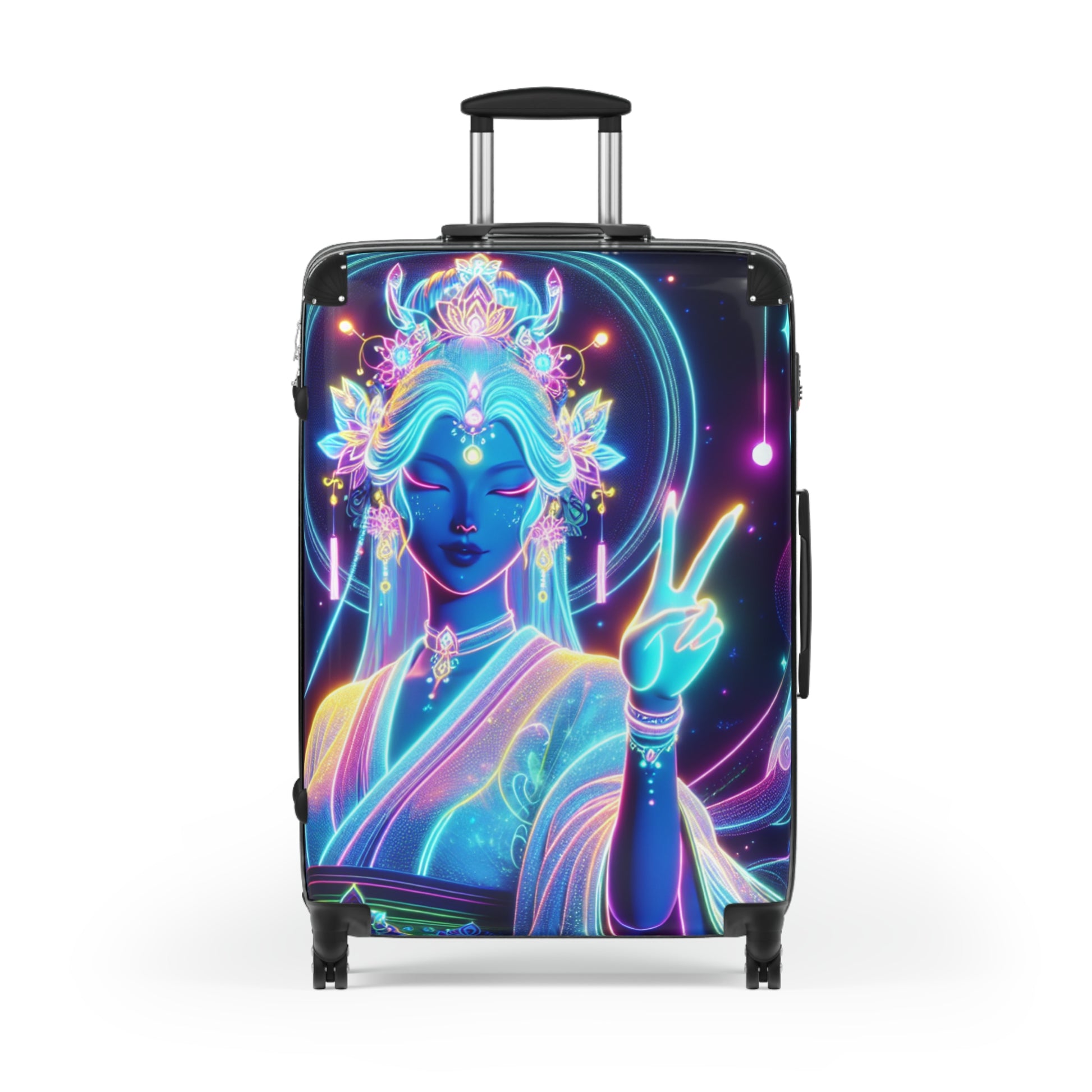 Vibrant Travel Suitcase, Luggage for Adventurers, Stylish Carry-On for Vacation, Unique Gift for Travelers, Bohemian Design