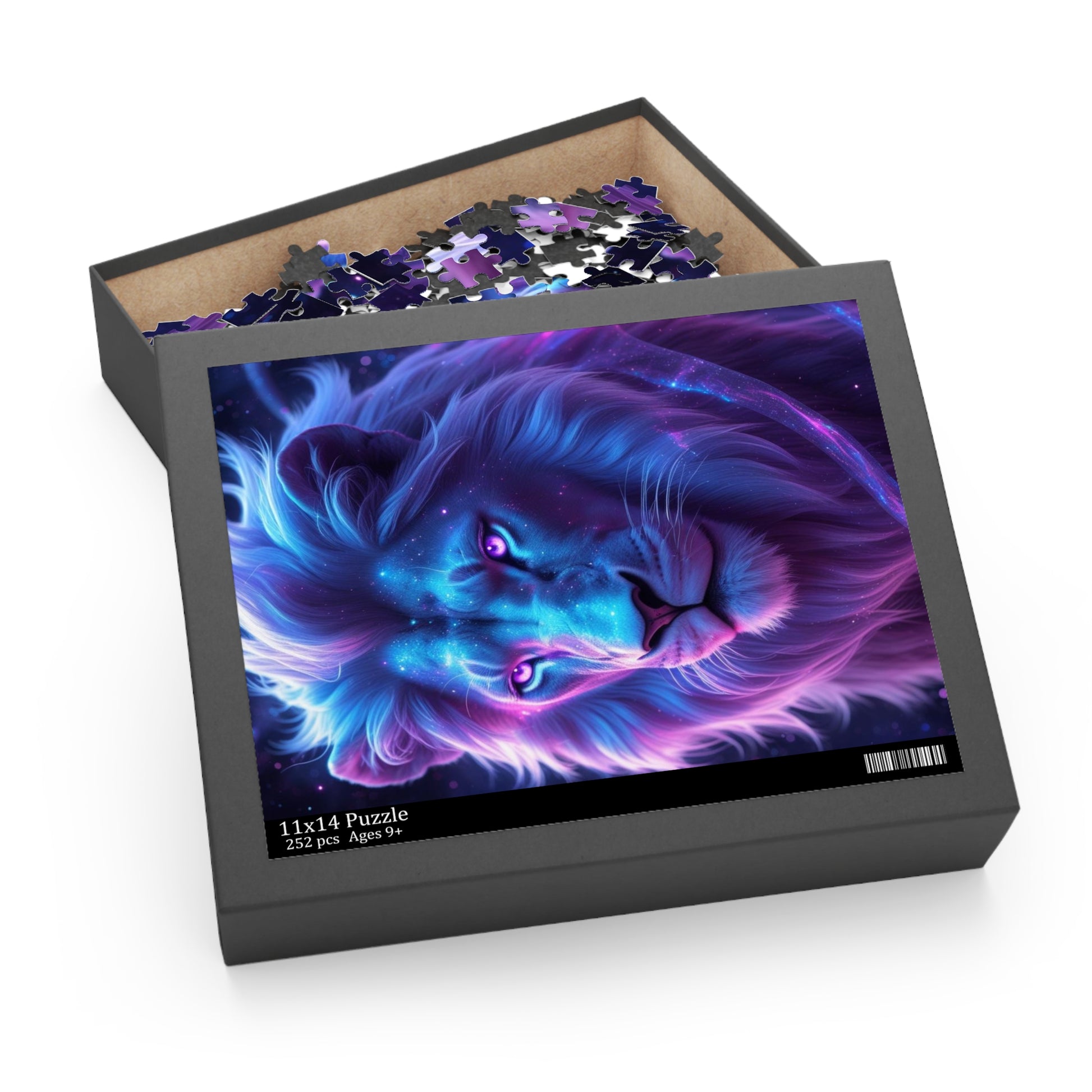 Cosmic Lion Puzzle - 120, 252, 500-Piece - Mystical Animal Artwork, Gift for Puzzle Lovers, Home Decor, Family Fun, Artsy Brain Teaser