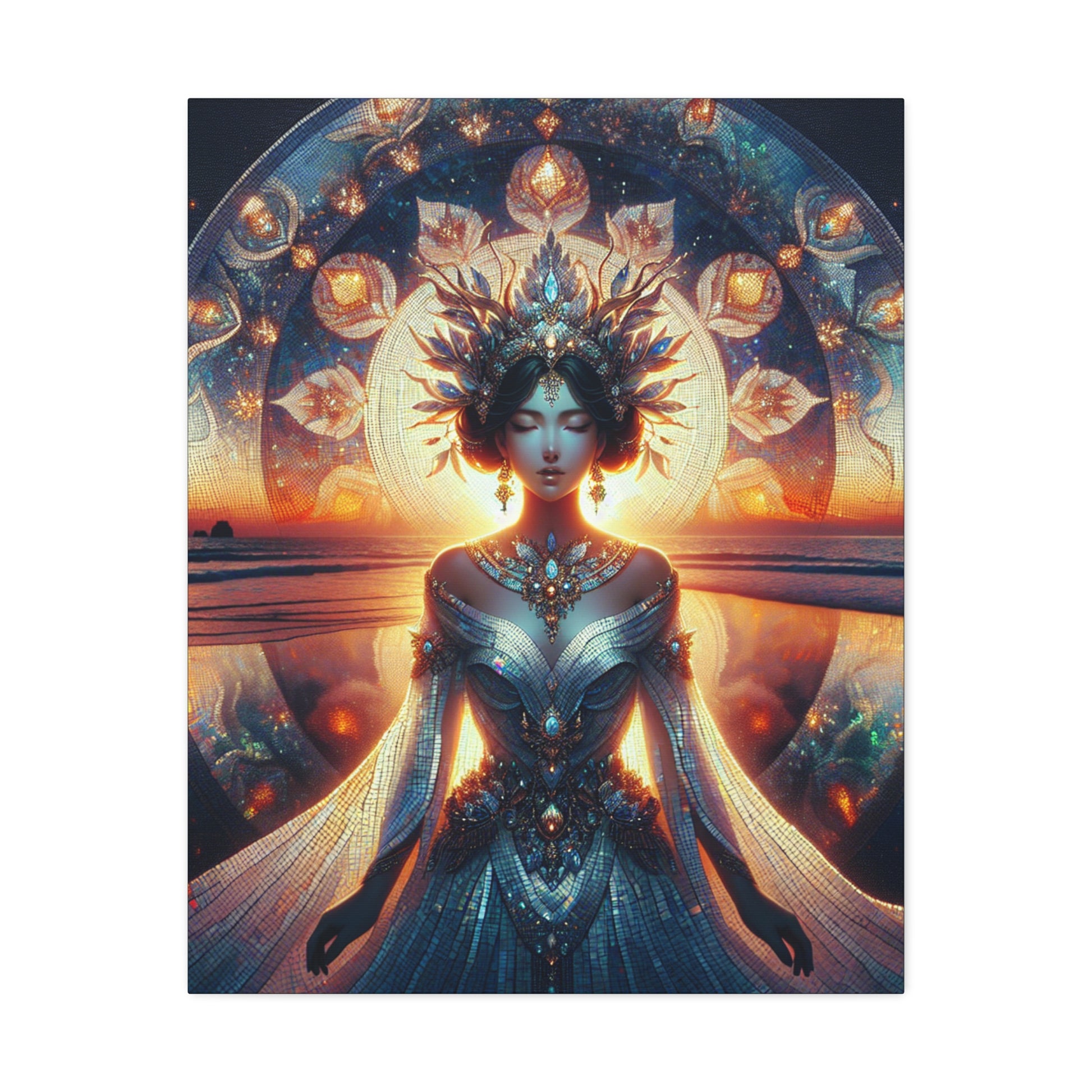 Gorgeous Mystical Canvas Artwork, Spiritual Home Decor, Bohemian Wall Art, Ethereal Print, Unique Gift for Art Lovers