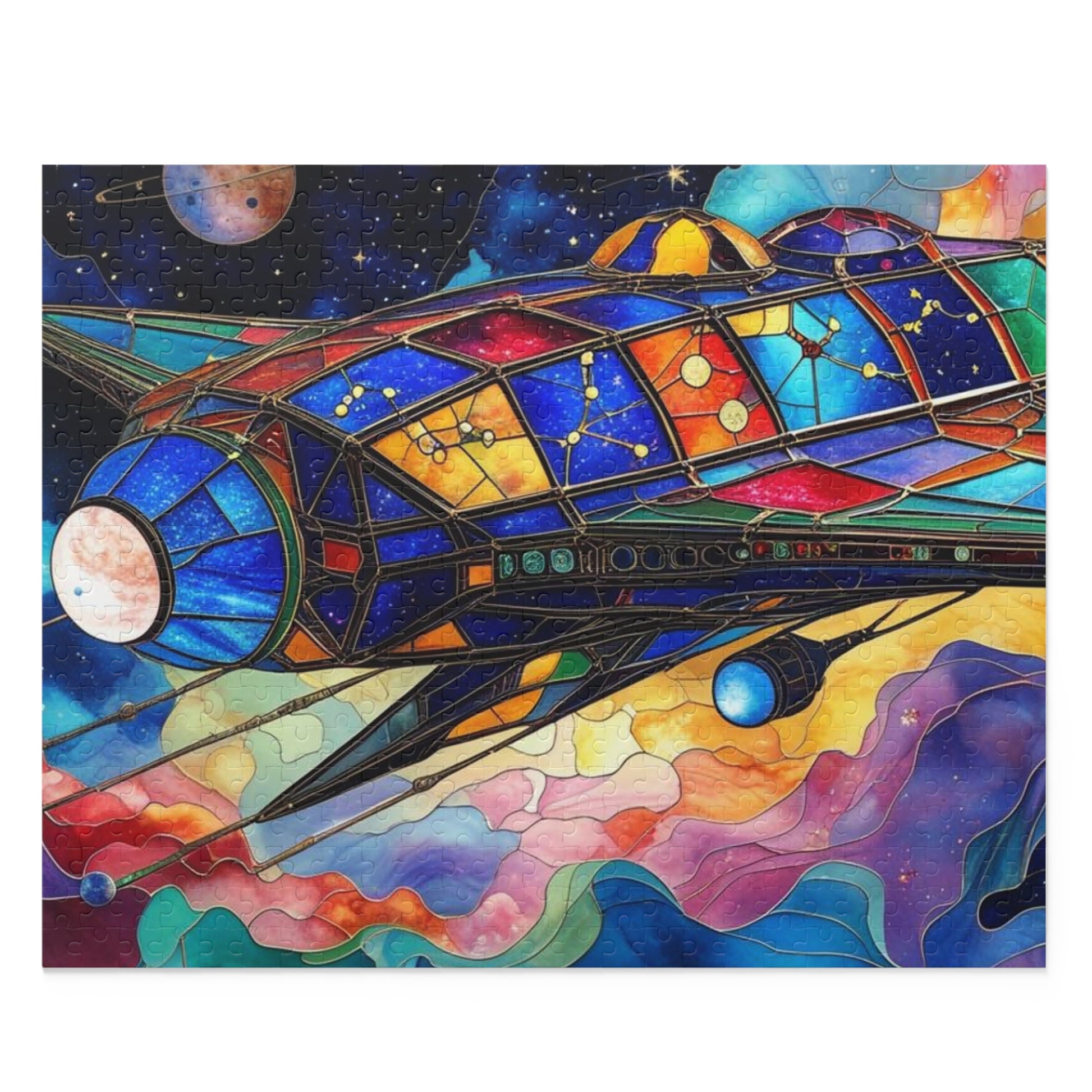 Colorful Space-Themed Puzzle, 120/252/500-Piece Jigsaw, Gift for Kids and Adults, Home Decor, Space Lovers, Family Activity, Birthday Gift