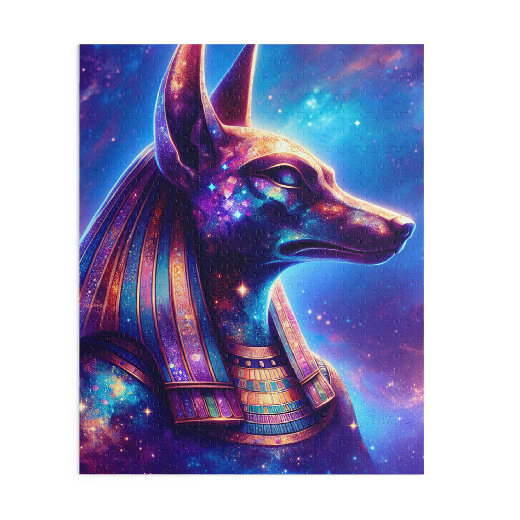 Cosmic Anubis Puzzle - 120/252/500-Piece, Celestial Dog Art, Great Gifts for Puzzle Lovers, Unique Home Decor, Perfect for Family Game Night