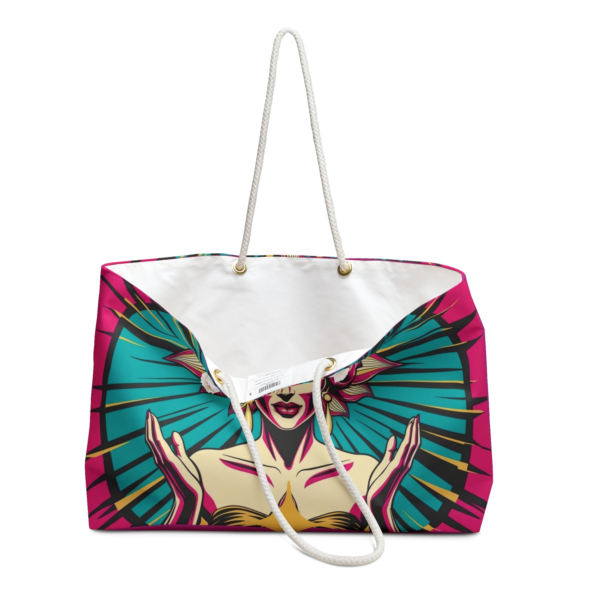 Pop Art Weekender Bag, Heroine Divine Feminine Carry-On, Goddess Cary-On, Comic-Chic Travel Bag, Weekend Getaway Tote