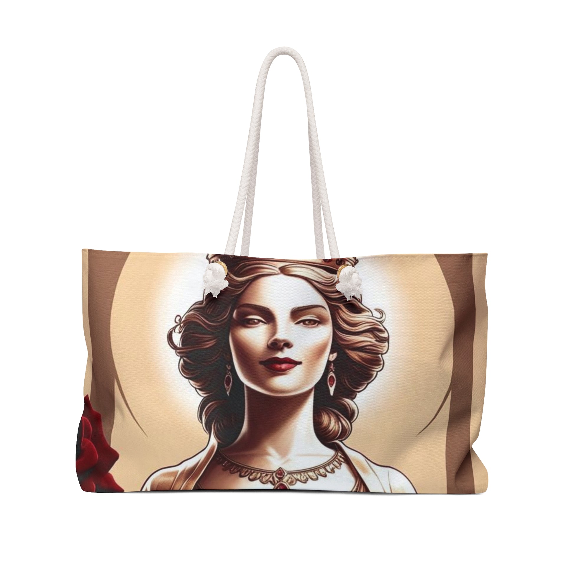 Mystical Rose Goddess Weekender Bag, Carryall Carry-OnTravel Tote, Bohemian Beach Bag, Spiritual Gifts, Women's Tote for Retreats