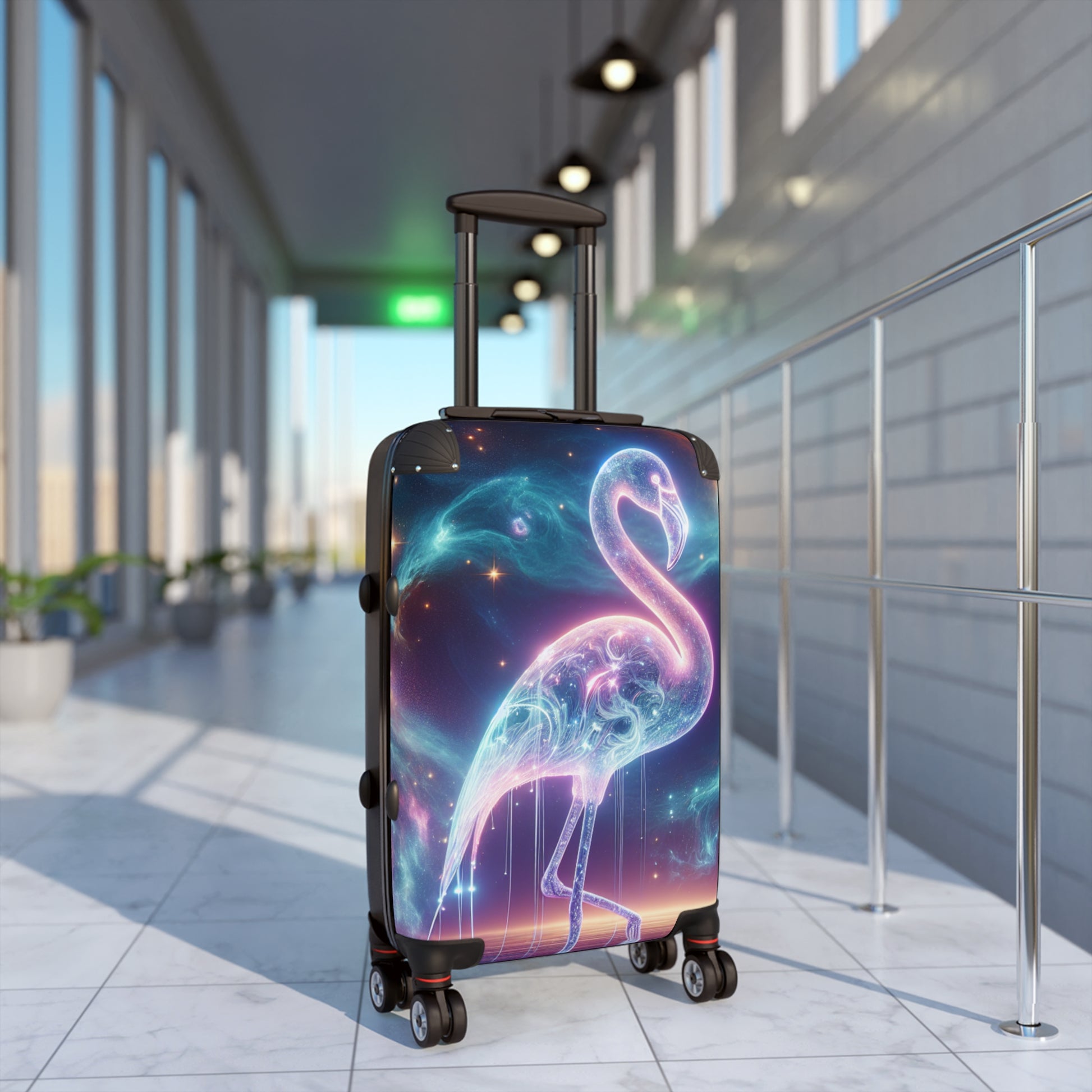 Vibrant Flamingo Luggage Suitcase | Travel Gear, Beach Vacation Essentials, Unique Gift for Travelers, Stylish Spinner Bag, Unique Travelers Gift