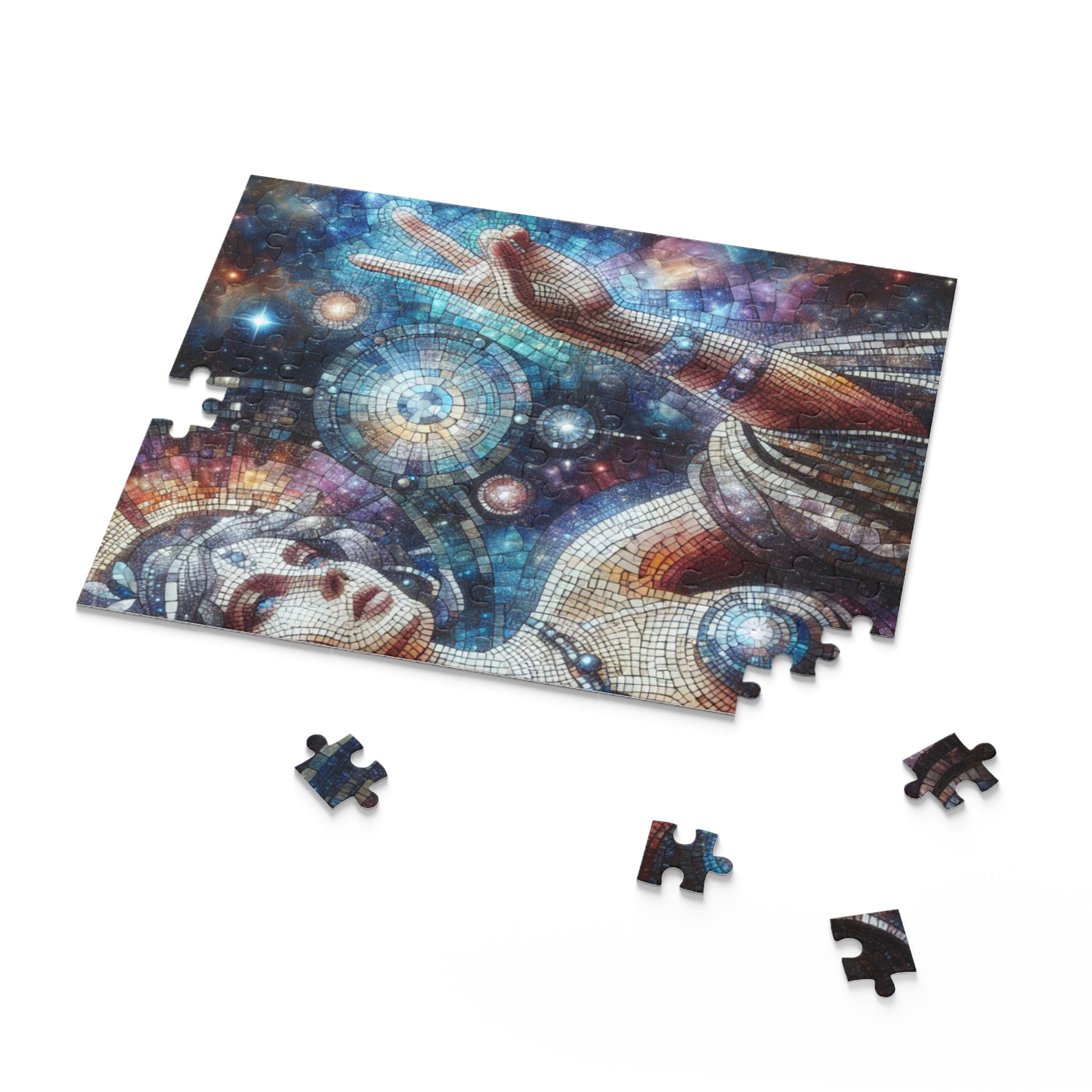 Celestial Mosaic Puzzle - 120, 252, 500-Piece, Art Puzzle for Space Lovers, Meditation Gift, Family Fun, Home Decor, Unique Gift Idea
