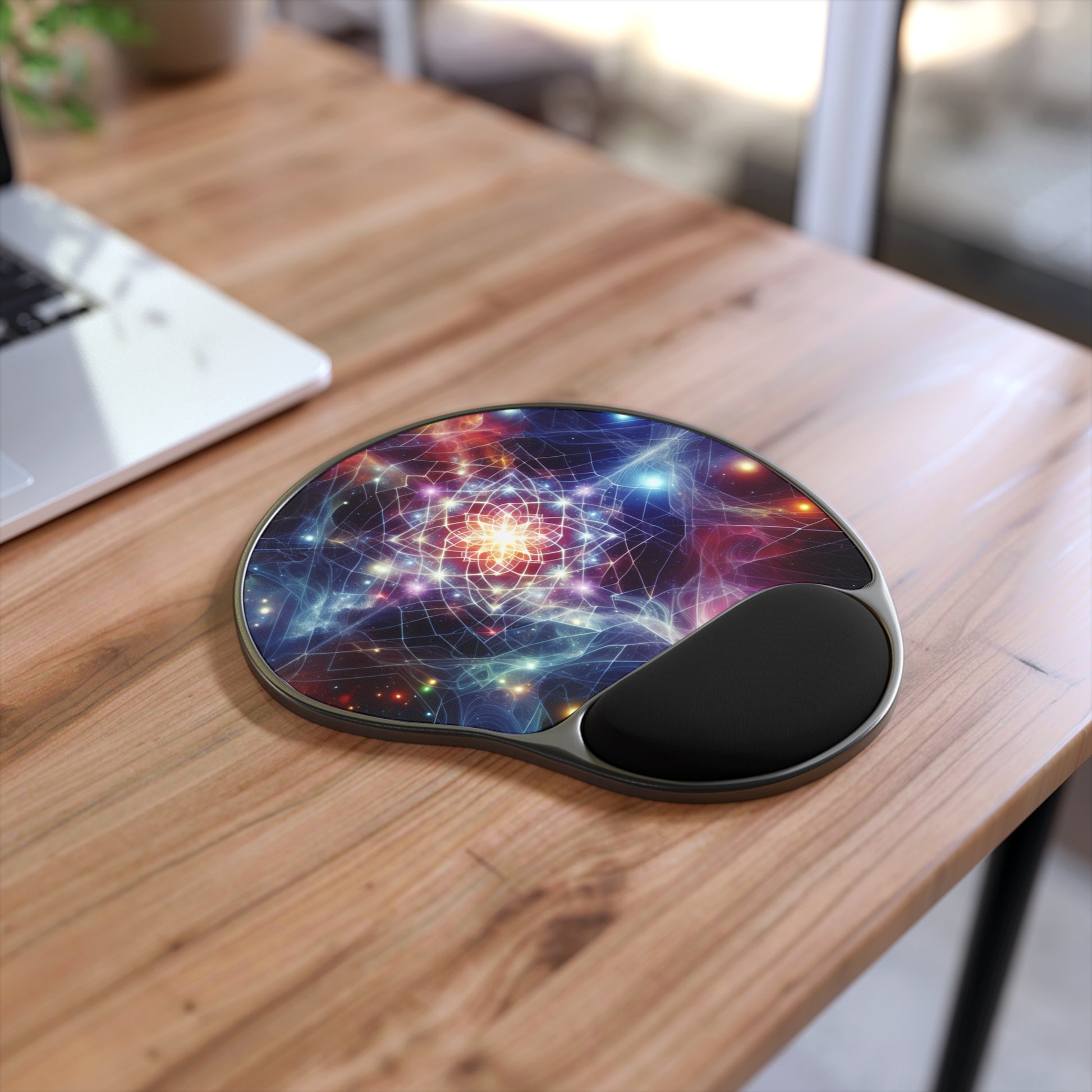 Cosmic Mouse Pad with Ergonomic Wrist Rest, Colorful Desk Accessory for Gamers, Office Decor, Unique Gift Idea, Sci-Fi Enthusiast