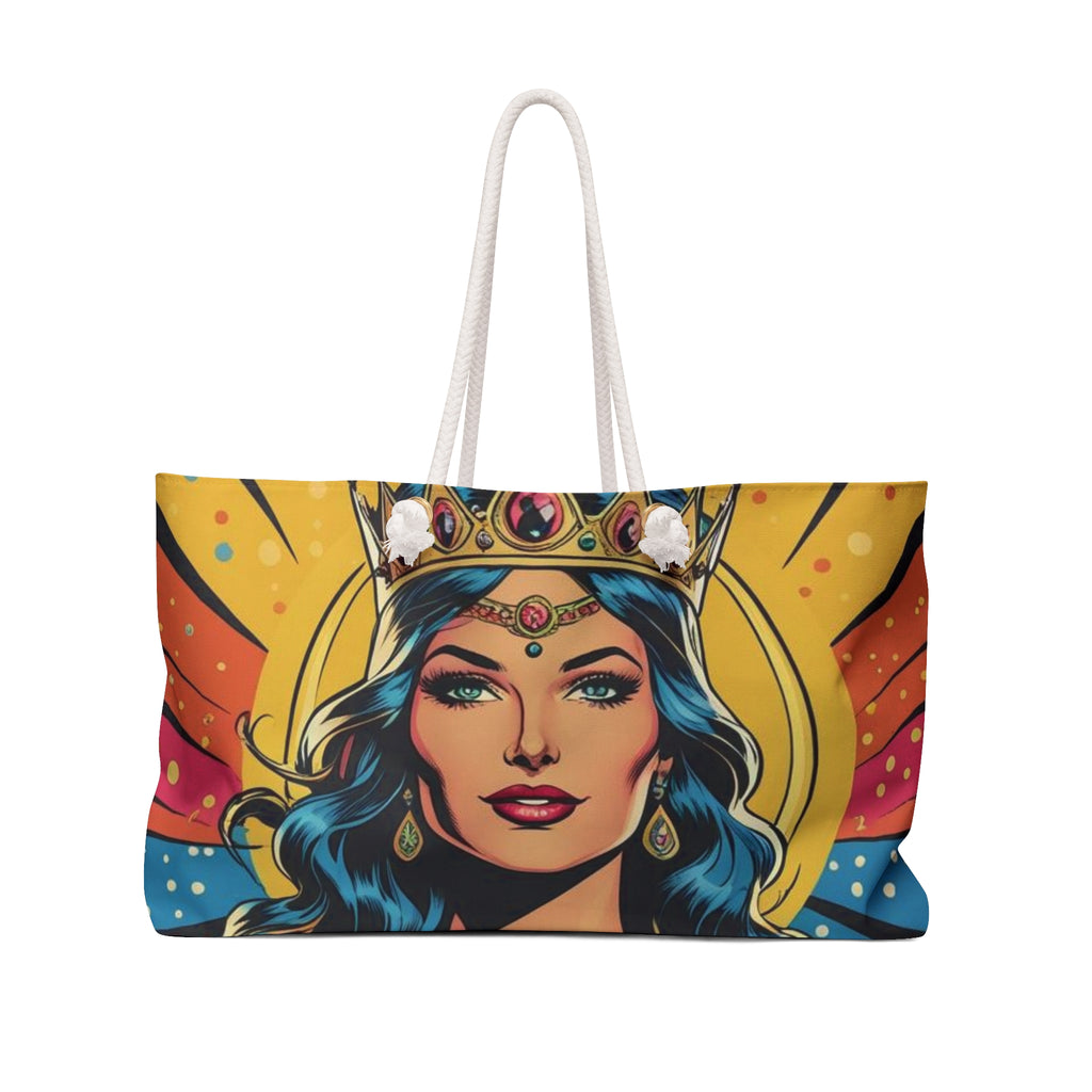 Empowered Queen Weekender Bag, Tote, Travel Bag, Vacation, Gym, Stylish Carryall