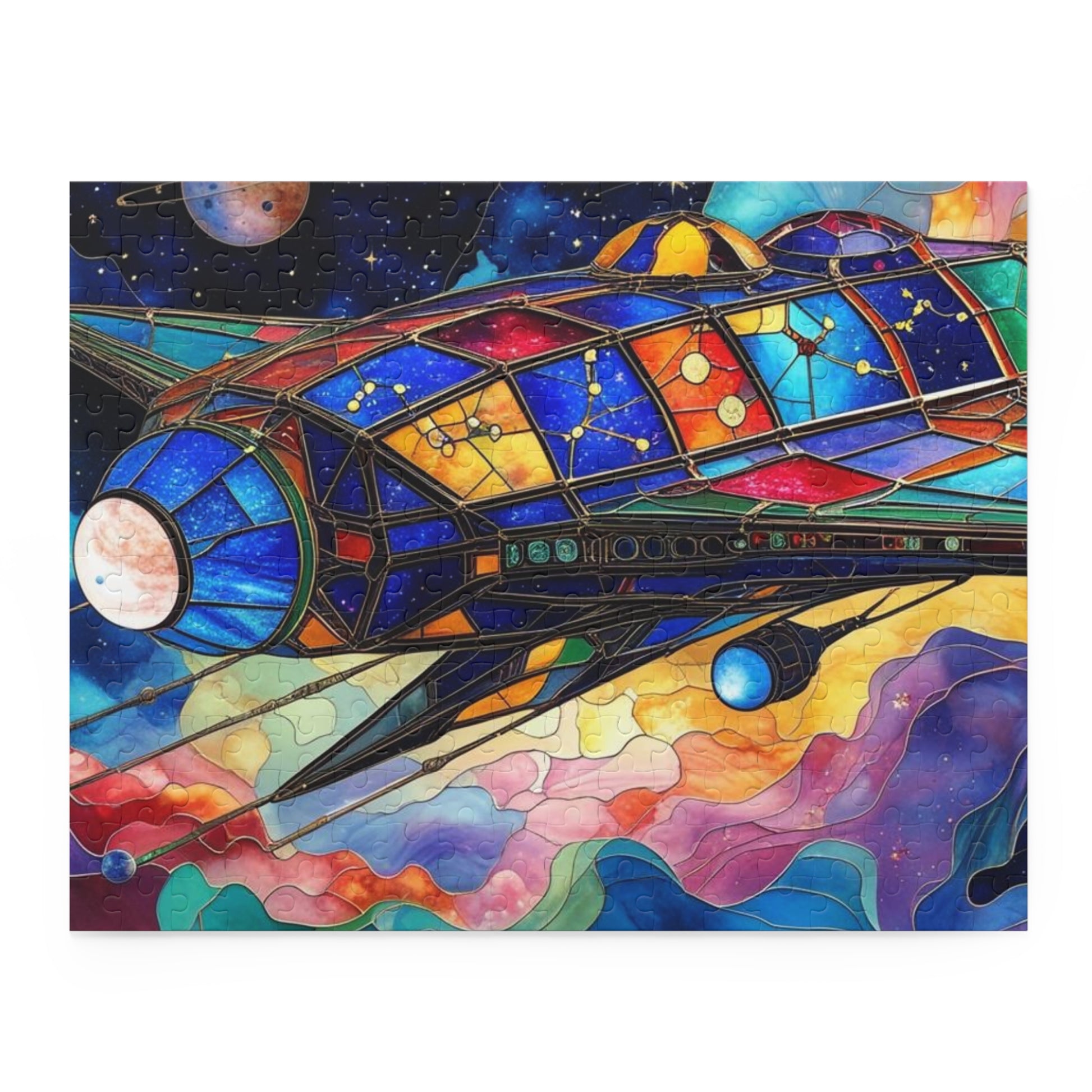 Colorful Space-Themed Puzzle, 120/252/500-Piece Jigsaw, Gift for Kids and Adults, Home Decor, Space Lovers, Family Activity, Birthday Gift