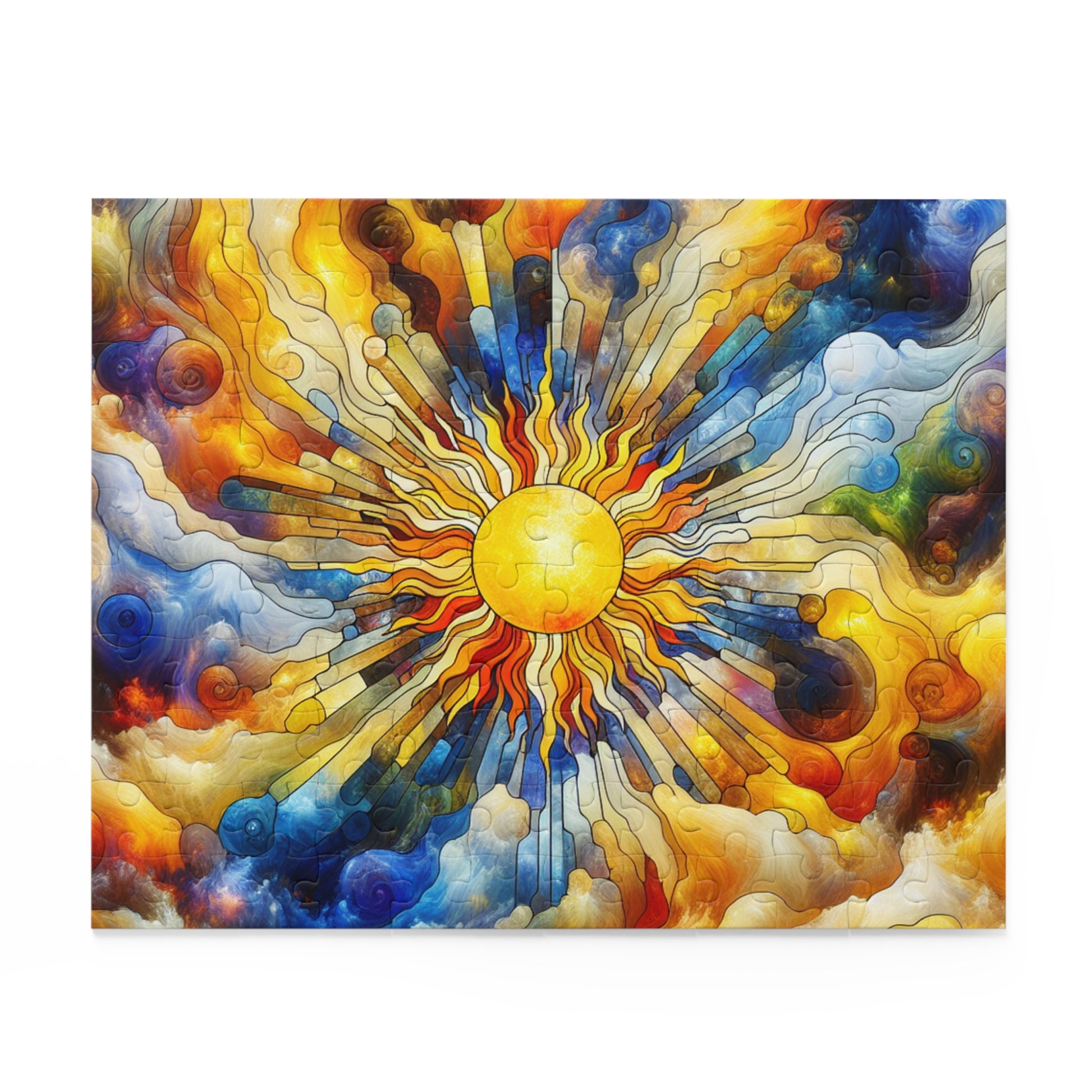 Colorful Sunburst Puzzle - 120, 252, 500-Piece, Art Puzzle, Relaxing Activity, Family Fun, Gift for Puzzle Lovers, Home Decor