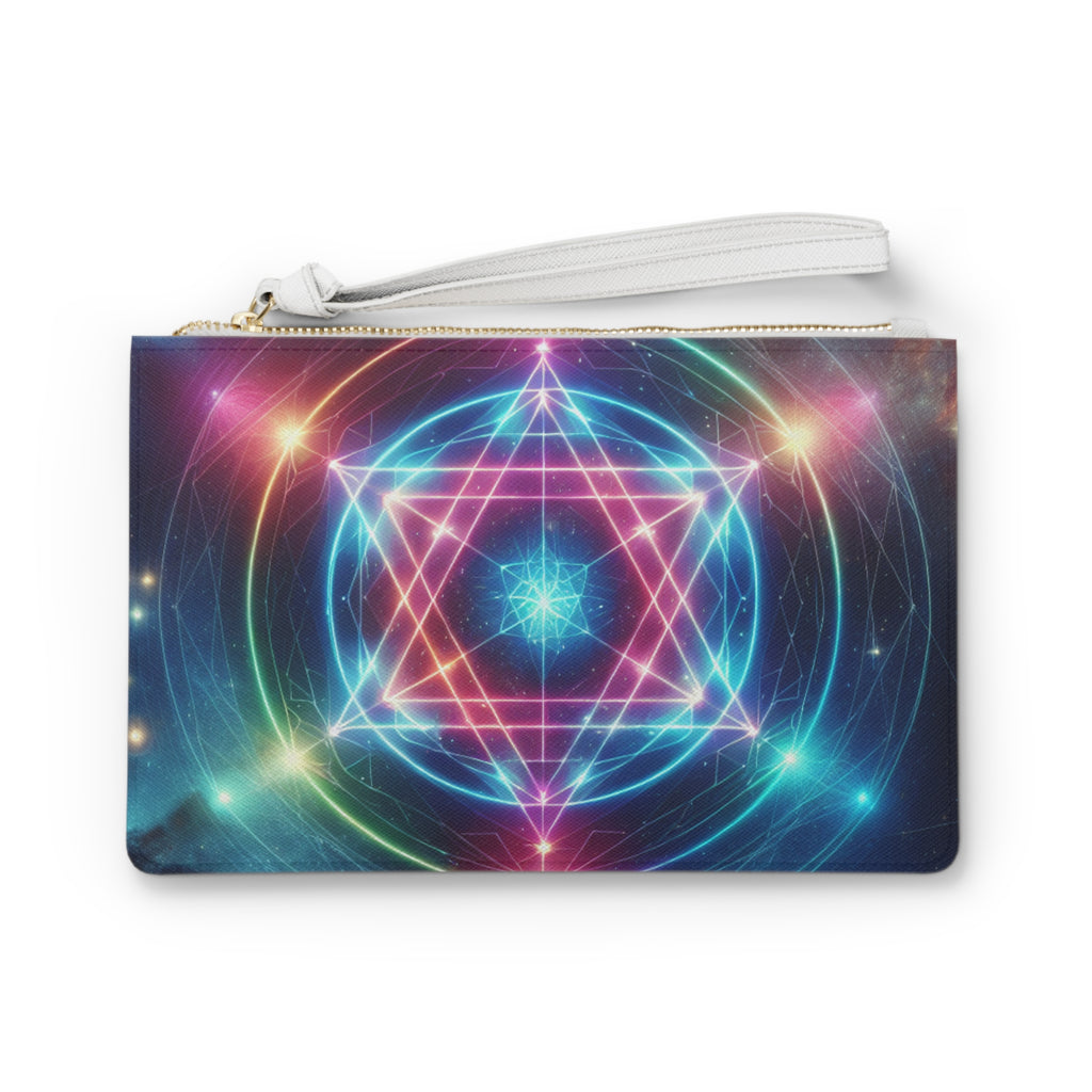 Cosmic Floral Clutch Bag | Vibrant Design, Perfect for Festivals, Gifts, Everyday Use, Boho Style, Statement Accessory