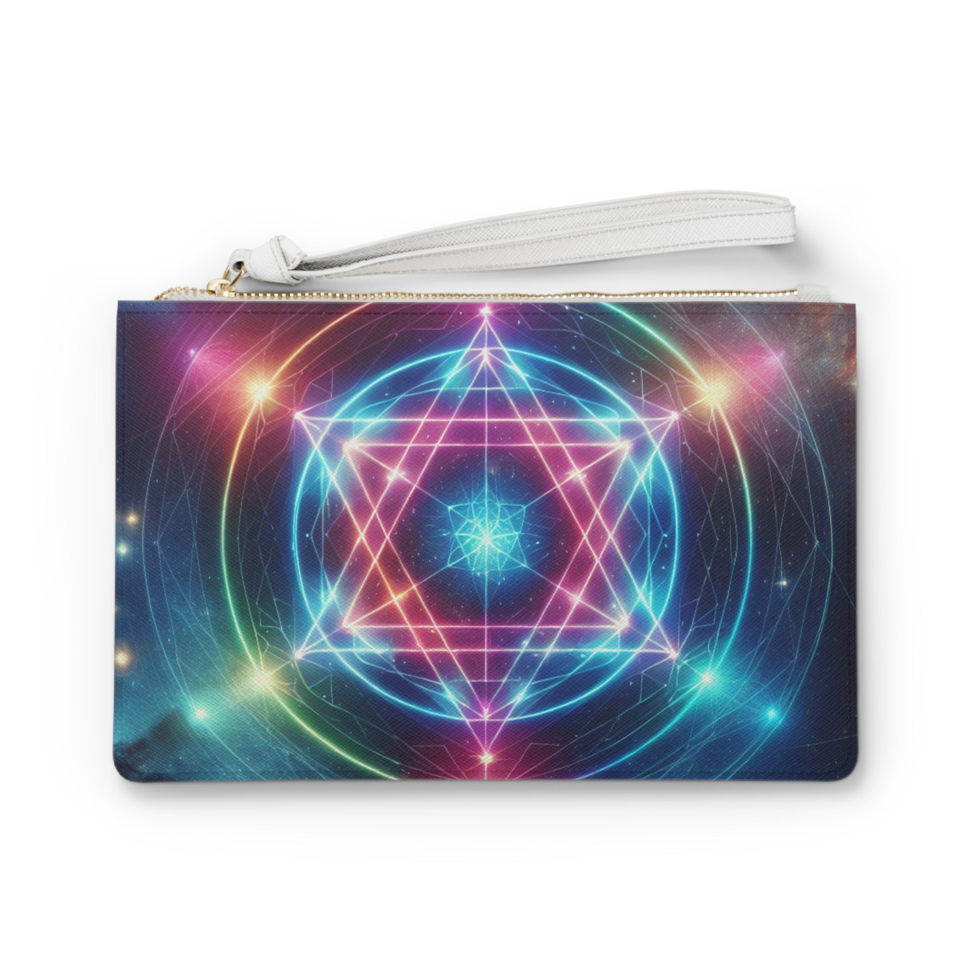 Cosmic Floral Clutch Bag | Vibrant Design, Perfect for Festivals, Gifts, Everyday Use, Boho Style, Statement Accessory