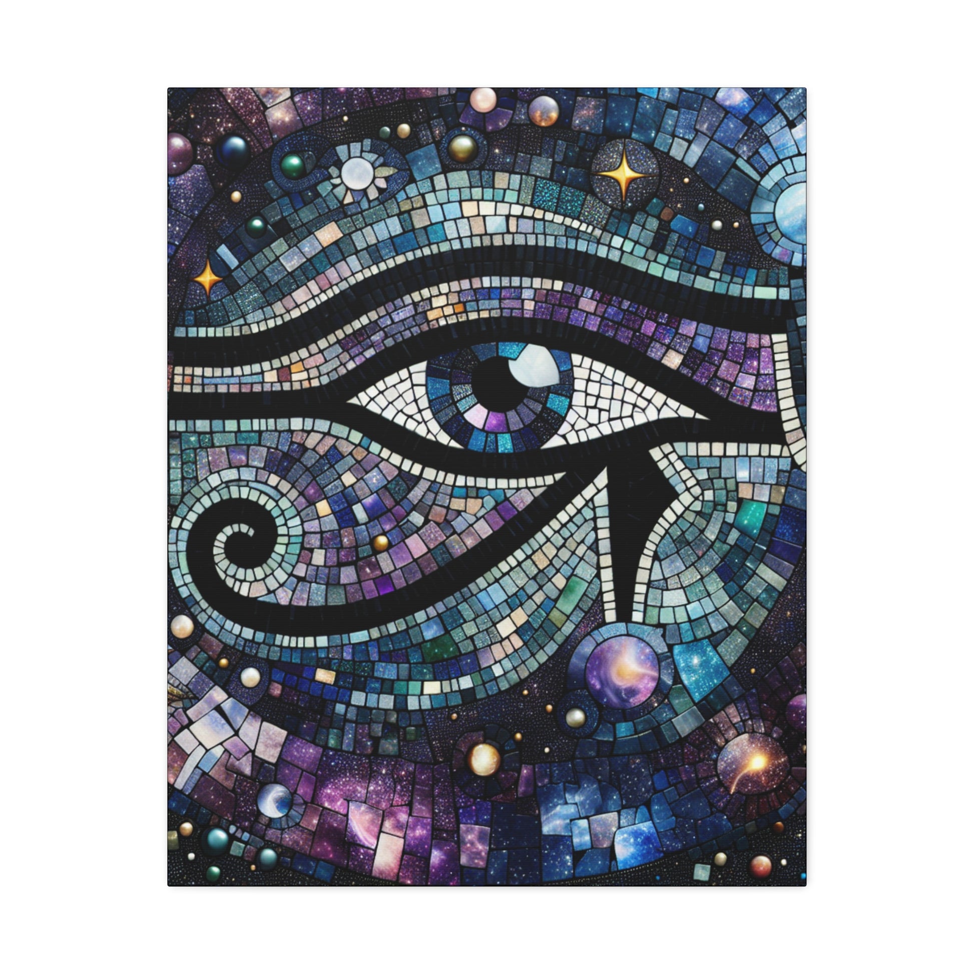 Cosmic Eye Stretched Canvas Art, Mystical Wall Decor, Bohemian Home Decor, Gift for Astrology Lovers, Celestial Art Print