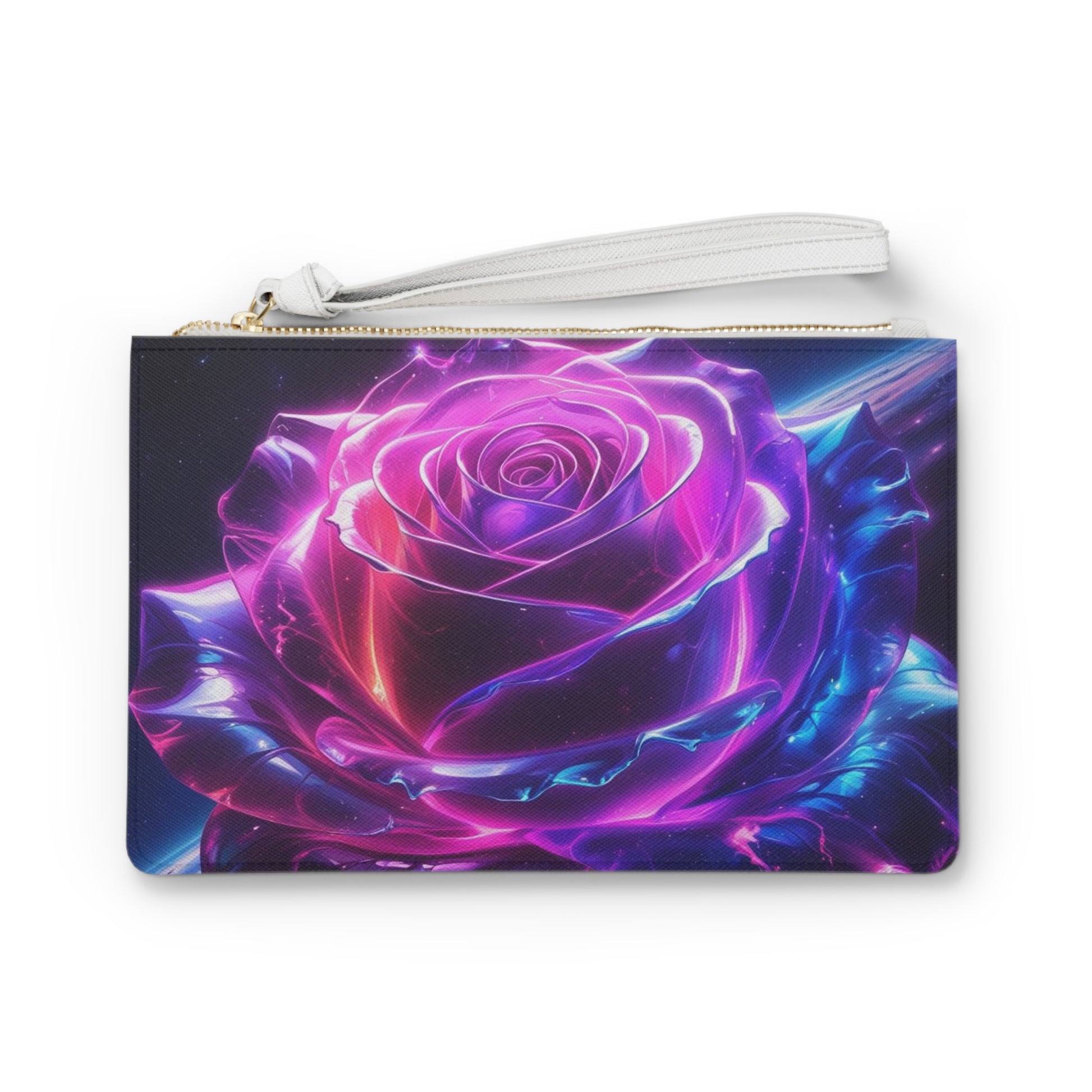Cosmic Rose Clutch Bag - Stunning Galaxy Design for Night Out, Stylish Accessory, Gift for Her, Trendy Handbag, Party Essential