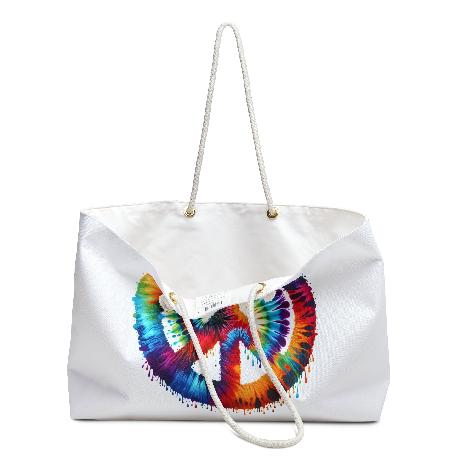 Colorful Tie Dye Weekender Bag, Boho Travel Tote, Spiritual Gym Bag, Overnight Bag, Beach Bag, Festival Essentials