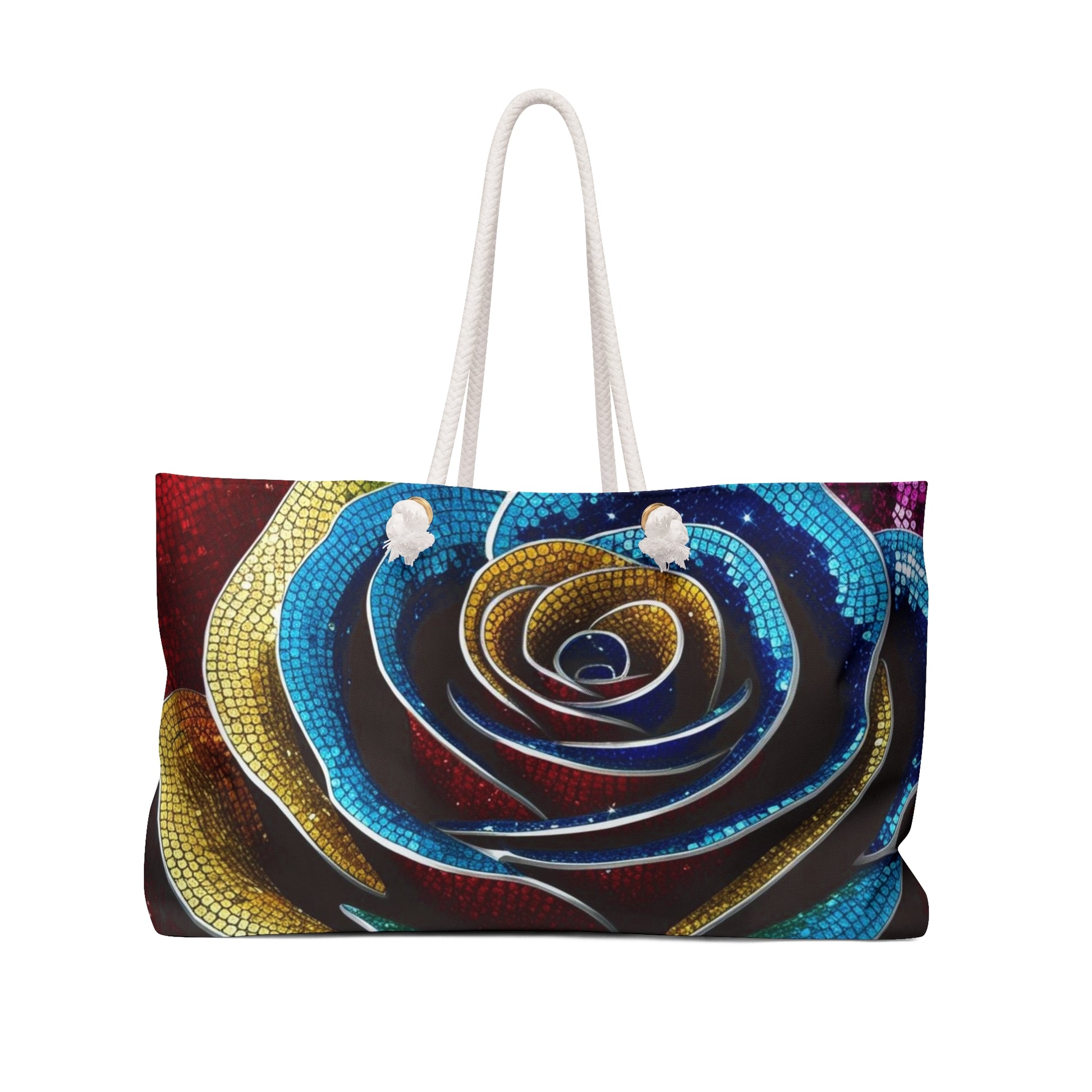 Colorful Rose Weekender Bag | Travel Tote, Floral Getaway Bag, Beach Bag, Carryall Carry-On Travel Bag, Overnight Bag, Gift for Her