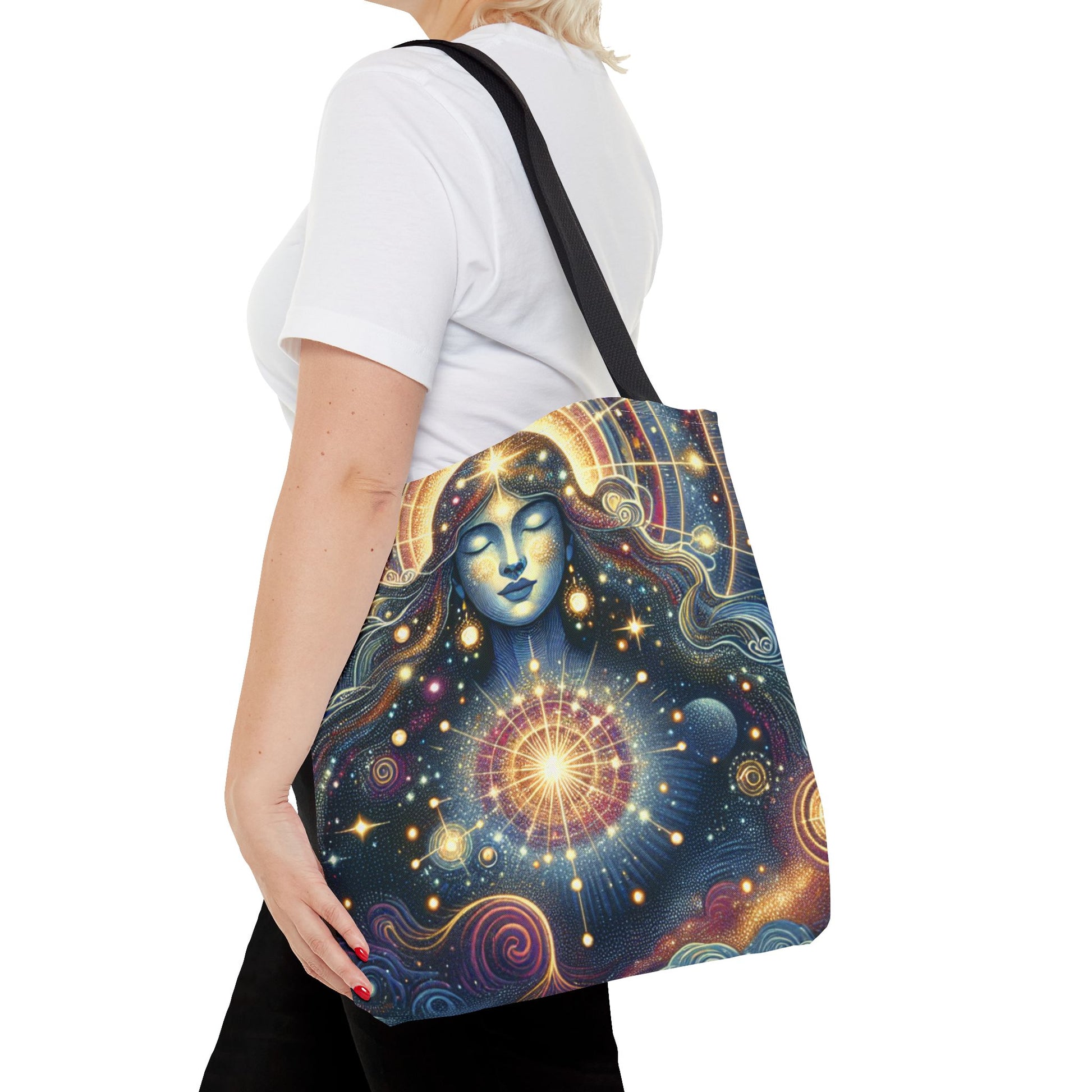 Celestial Goddess Tote Bag | Boho Chic Bag, Astrology Gift, Eco-Friendly Shopping, Mystical Art, Everyday Use