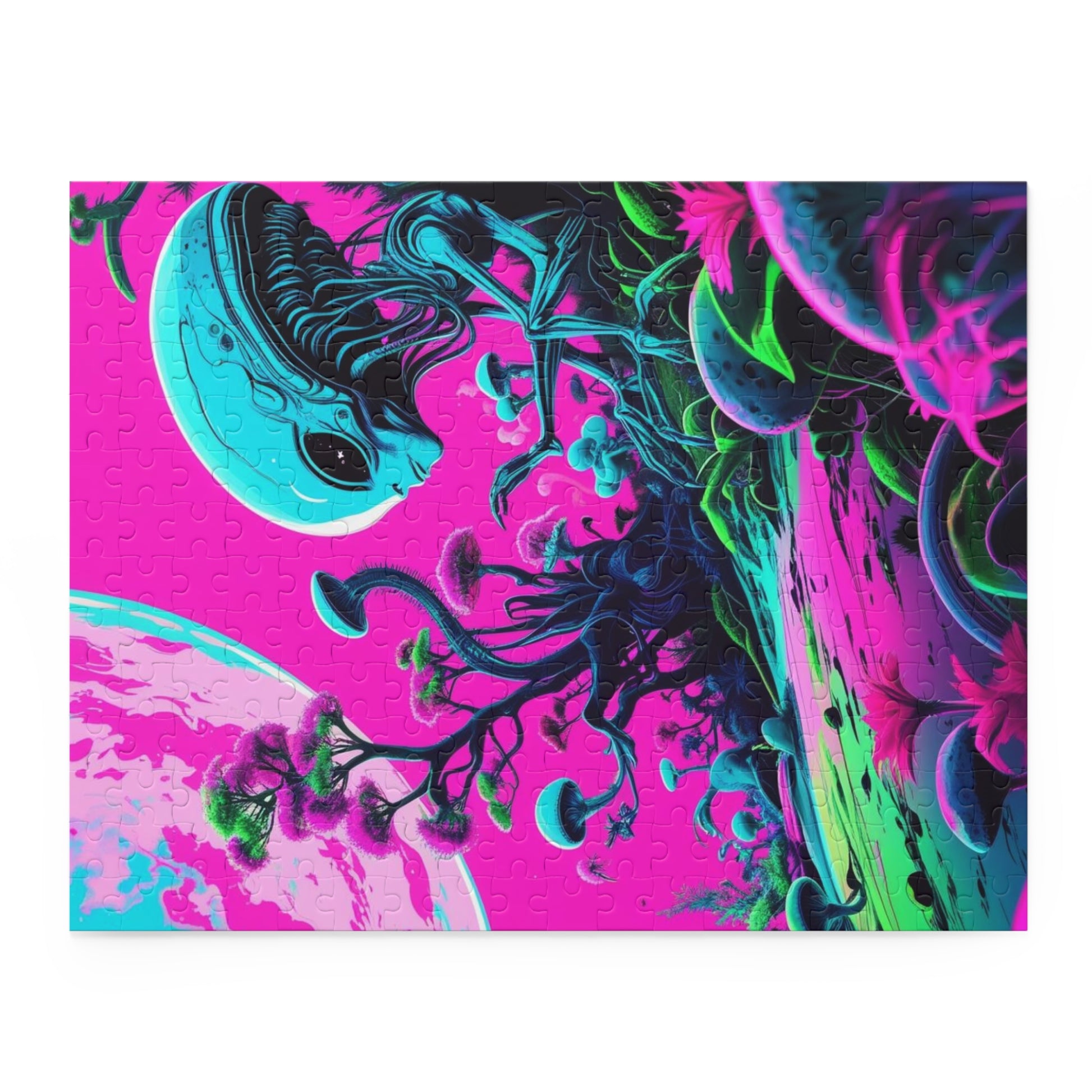 Cosmic Alien Puzzle – Whimsical, Colorful Art for All Ages, Alien Decor, Gift for Sci-Fi Lovers, Home Entertainment, Kids Activities