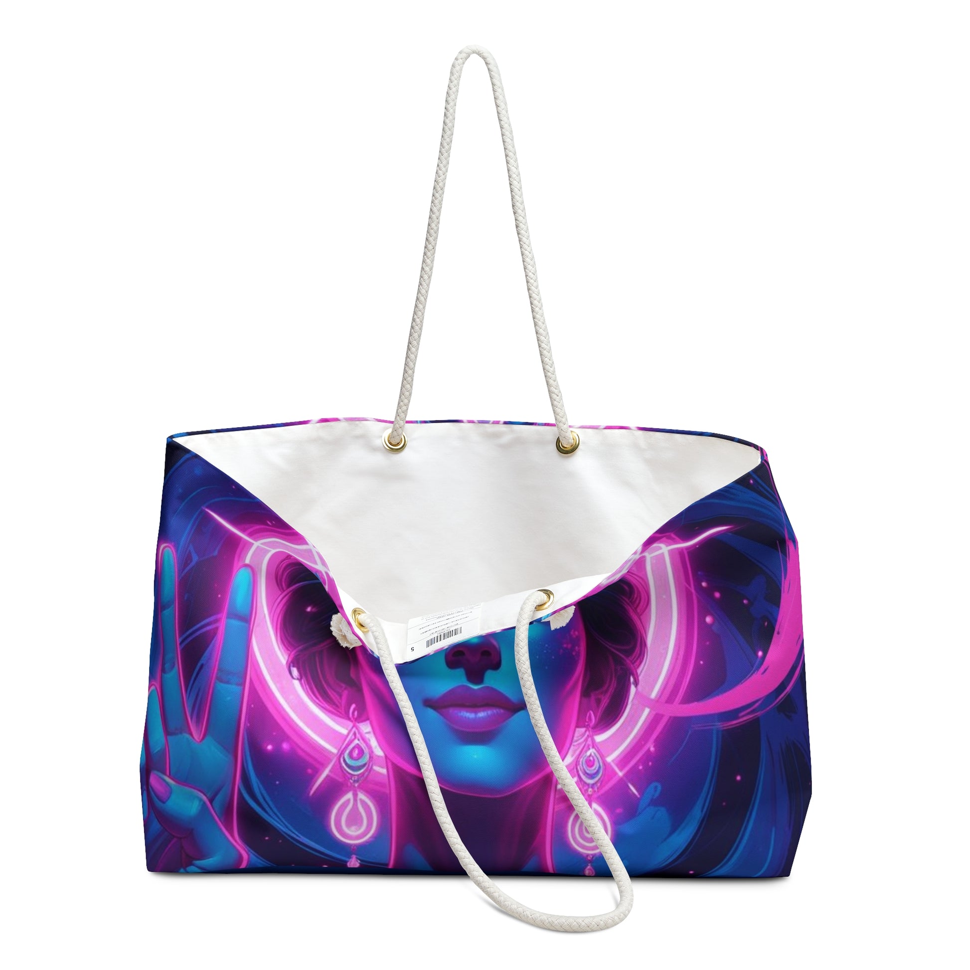 Vibrant Bohemian Weekender Bag, Spiritual Overnight Tote, Gypsy Beach Bag, Festival Travel Bag, Yoga Retreat Essential