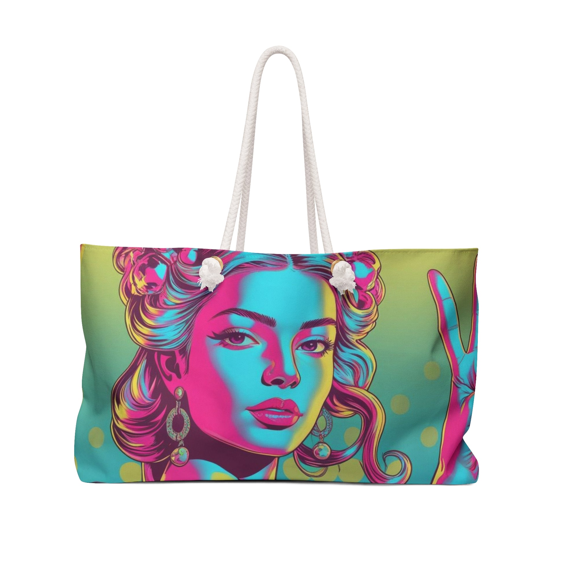 Vibrant Bohemian Weekender Bag – Perfect for Travel, Beach, Yoga, Festivals, and Gifts