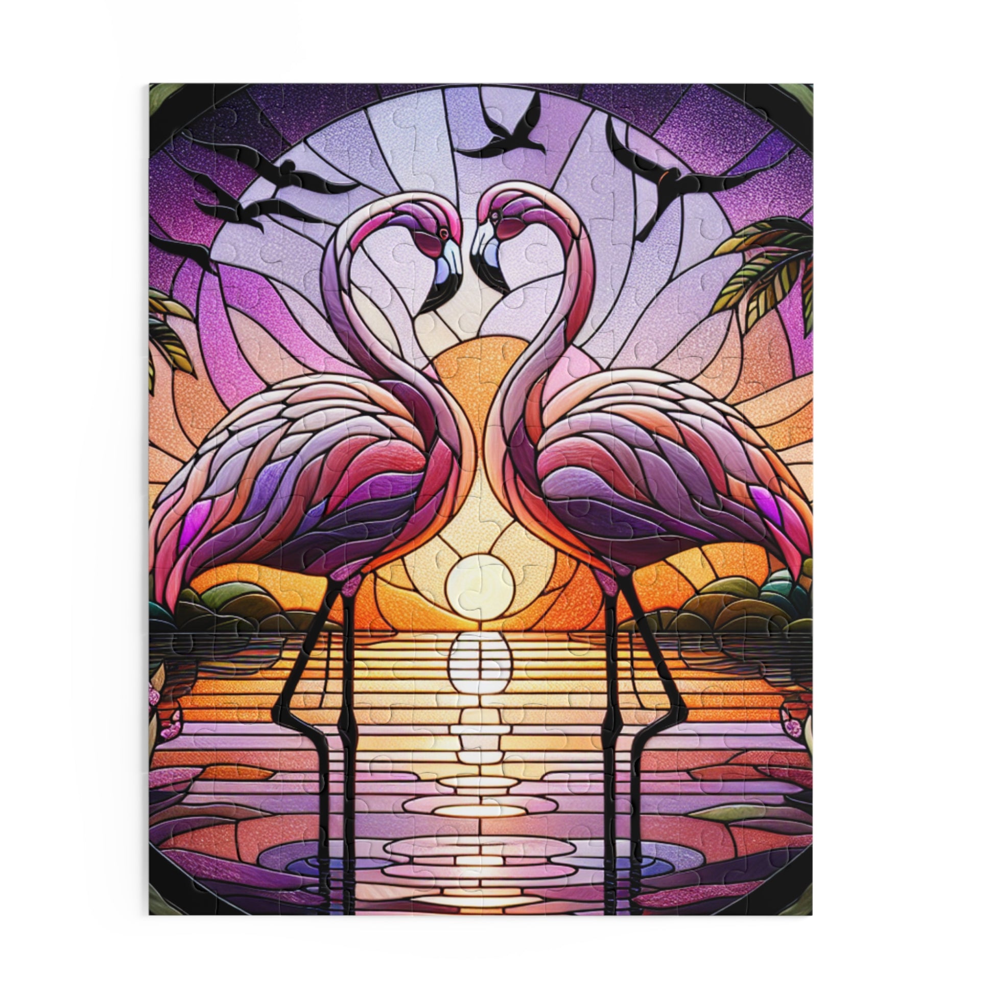 Romantic Flamingo Puzzle - Perfect for Couples, Family Nights, Gifts, Anniversaries, Home Decor, and more!
