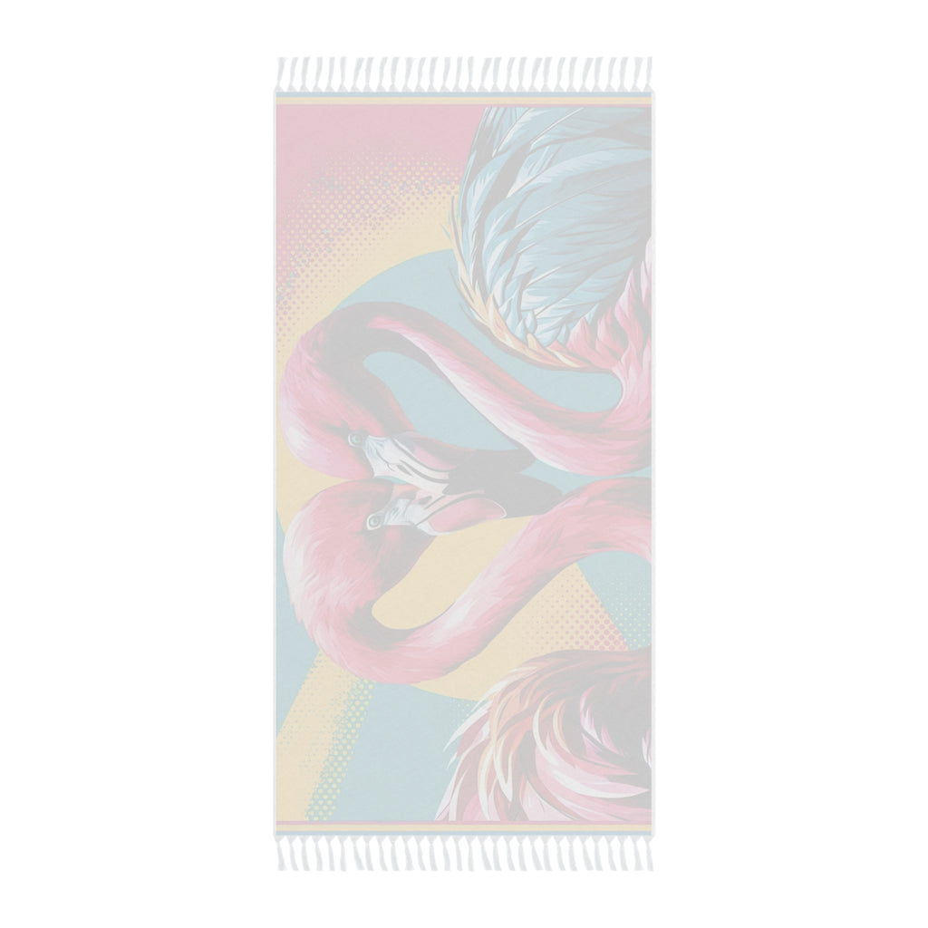 Boho Beach Towel - Vibrant Flamingo Design, Summer Swim, Pool Day, Gift for Her, Beach Vacation Essential, Bohemian Style