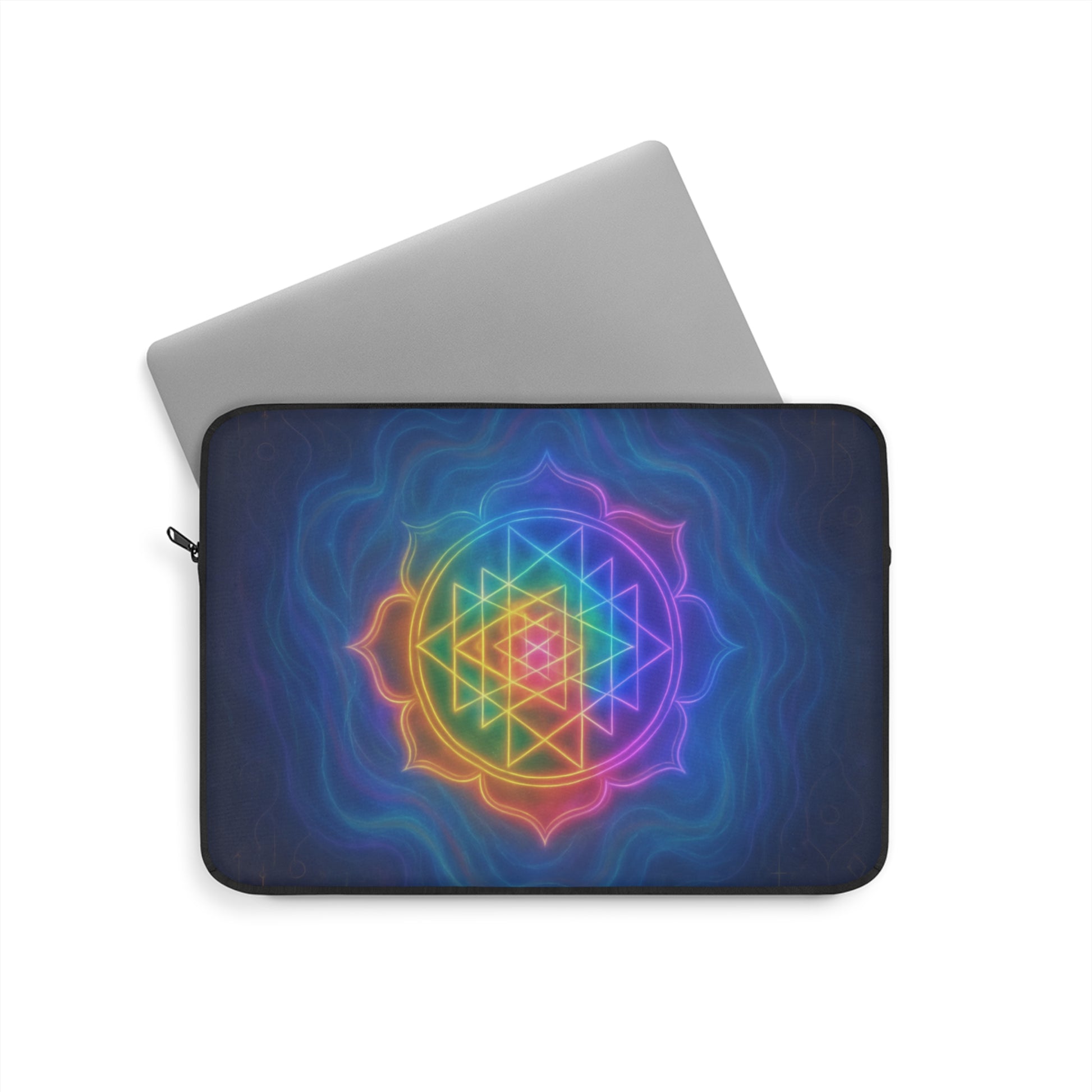 Mystic Tech Vibe for the Starseeds and Atlanteans Laptop Sleeve, Boho Tech Case, Rainbow Laptop Bag, Unique Gift for Students, Vibrant Computer Sleeves