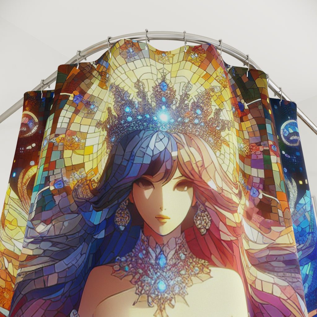 Divine Feminine Mosaic Anime Art Decor for Bathroom, Bohemian Style, Gift for her, Anime Lovers, Unique Bathroom Decor