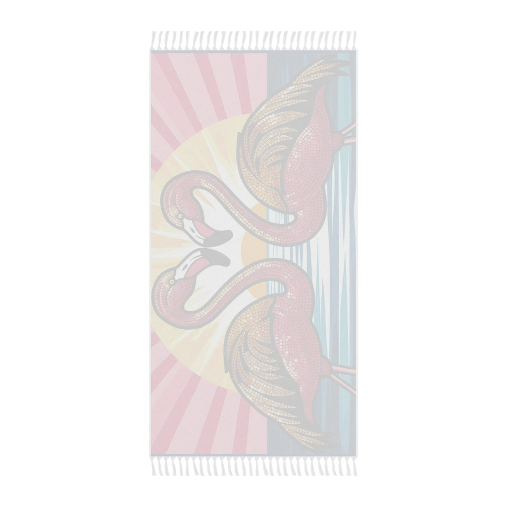 Boho Beach Towel featuring Flamingos, Perfect for Summer, Pool Day, Beach Vibes, Gifts for Beach Lovers, Tropical Decor