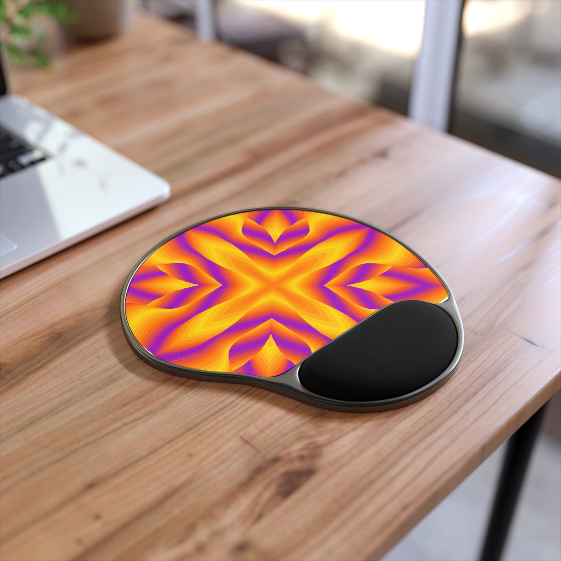 Vibrant Comfort Mouse Pad with Wrist Rest - Ergonomic Desk Accessory for Home Office, Unique Gift for Creatives, Colorful Office Supplies