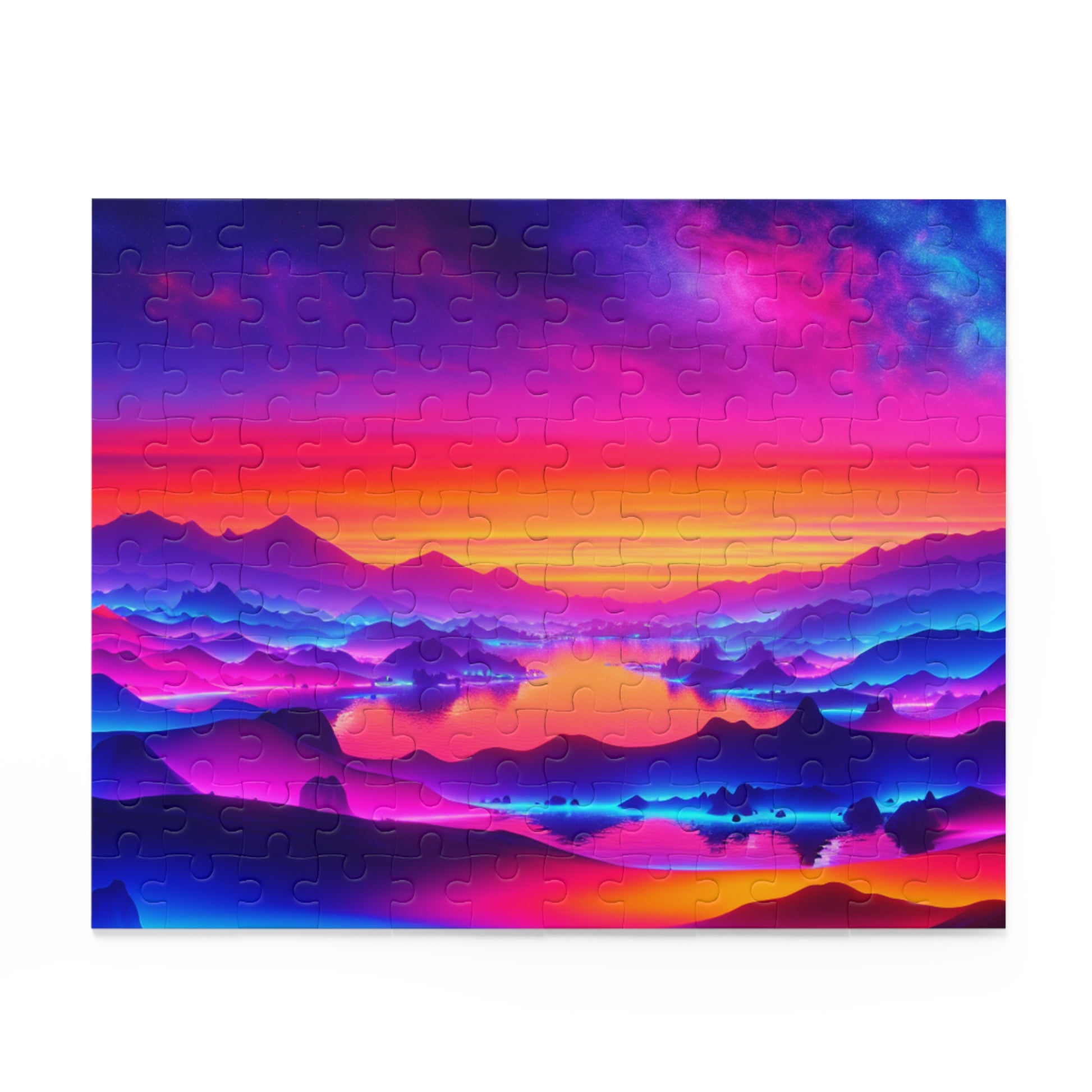 Colorful Sunset Puzzle | 120, 252, 500-Piece Puzzles for Relaxation, Gifts, Family Fun, Home Décor, Mindful Activities