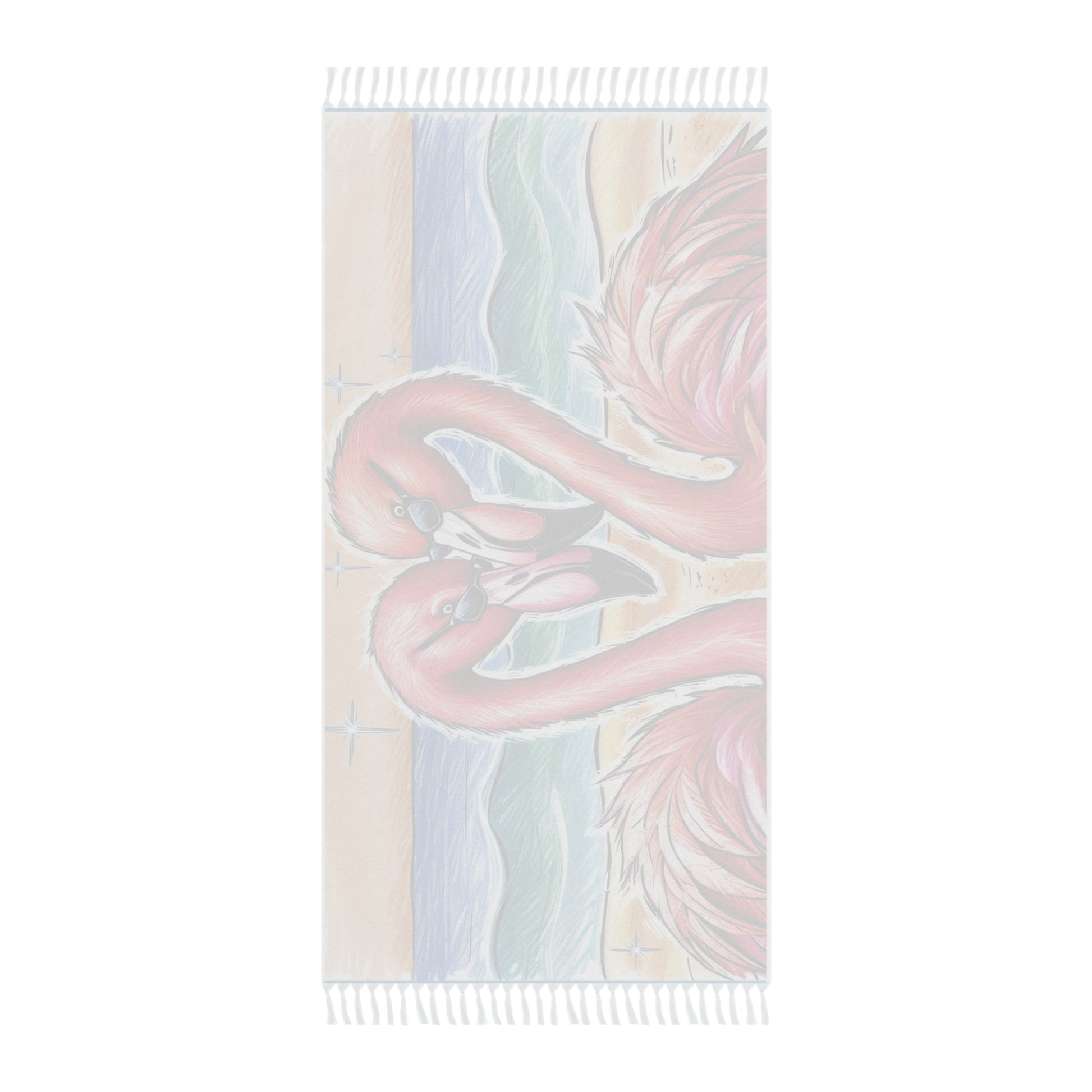 Boho Beach Towel, Tropical Flamingo Design, Outdoor Picnic Blanket, Swim Cover-Up, Summer Gift, Beach Decor