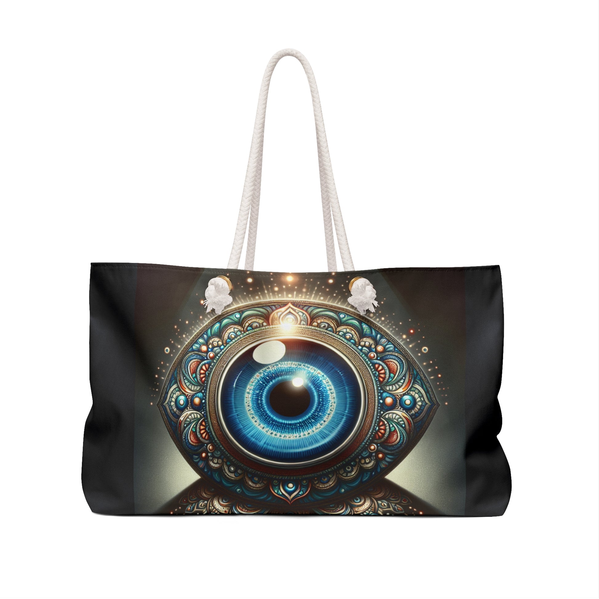 Mystical Eye Weekender Bag - Boho Travel Tote, Gypsy Handbag, Yoga Getaway Bag, Festival Carryall, Stylish Overnight Bag