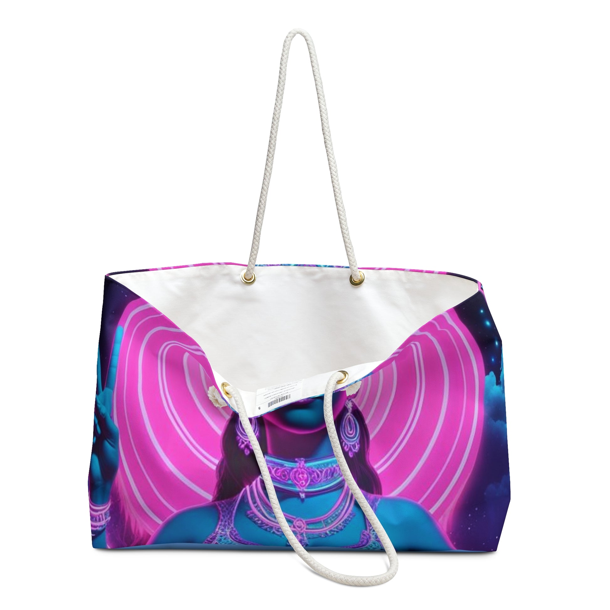 Spiritual Weekender Bag | Hippie Tote | Yoga Travel Bag | Boho Handbag | Goddess Art Carryall | Festival Bag, Perfect Gift for Her
