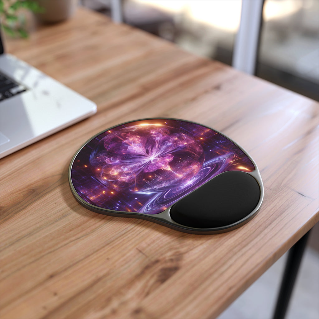 Cosmic Mouse Pad with Wrist Rest - Galaxy Design, Office Decor, Ergonomic Support, Gift for Gamers & Tech Lovers