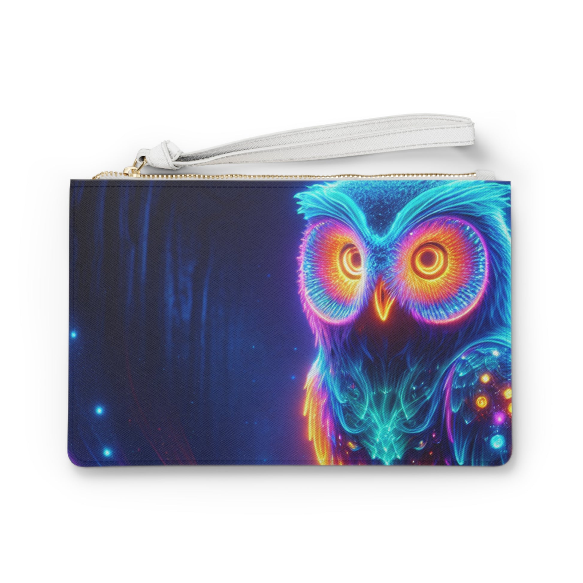Vibrant Clutch Bag with Enchanting Owl, Colorful Octopus Design, Festival Accessory, Gift for Art Lovers, Night Out Purse