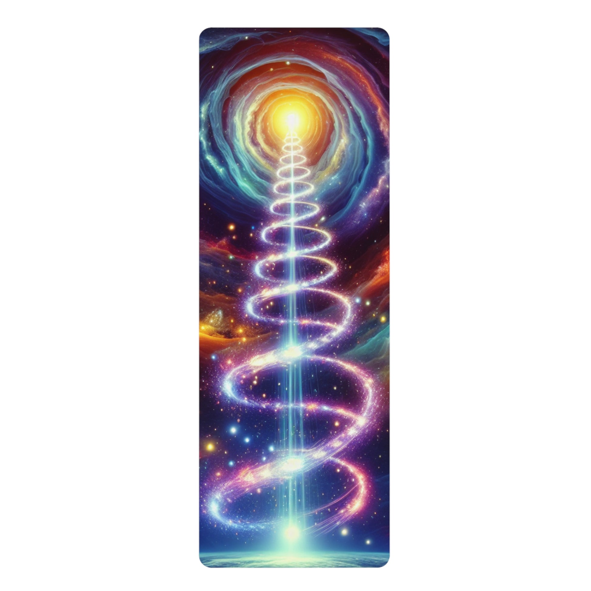 Cosmic Energy Yoga Mat, Vibrant Rubber Exercise Mat, Meditation Mat, Yoga Essentials, Spiritual Practice Gear