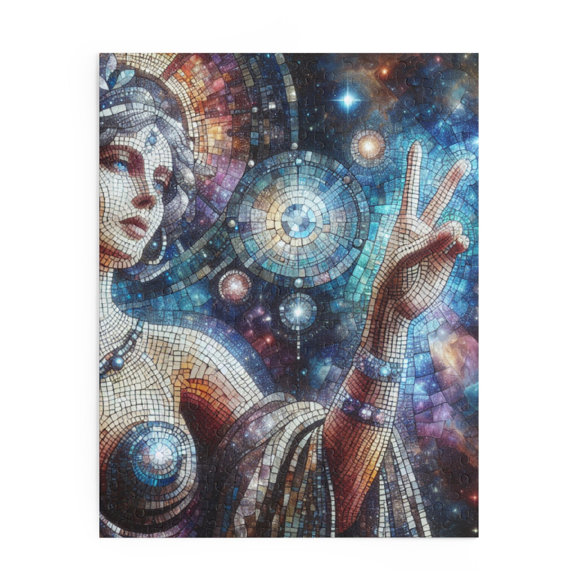 Celestial Mosaic Puzzle - 120, 252, 500-Piece, Art Puzzle for Space Lovers, Meditation Gift, Family Fun, Home Decor, Unique Gift Idea