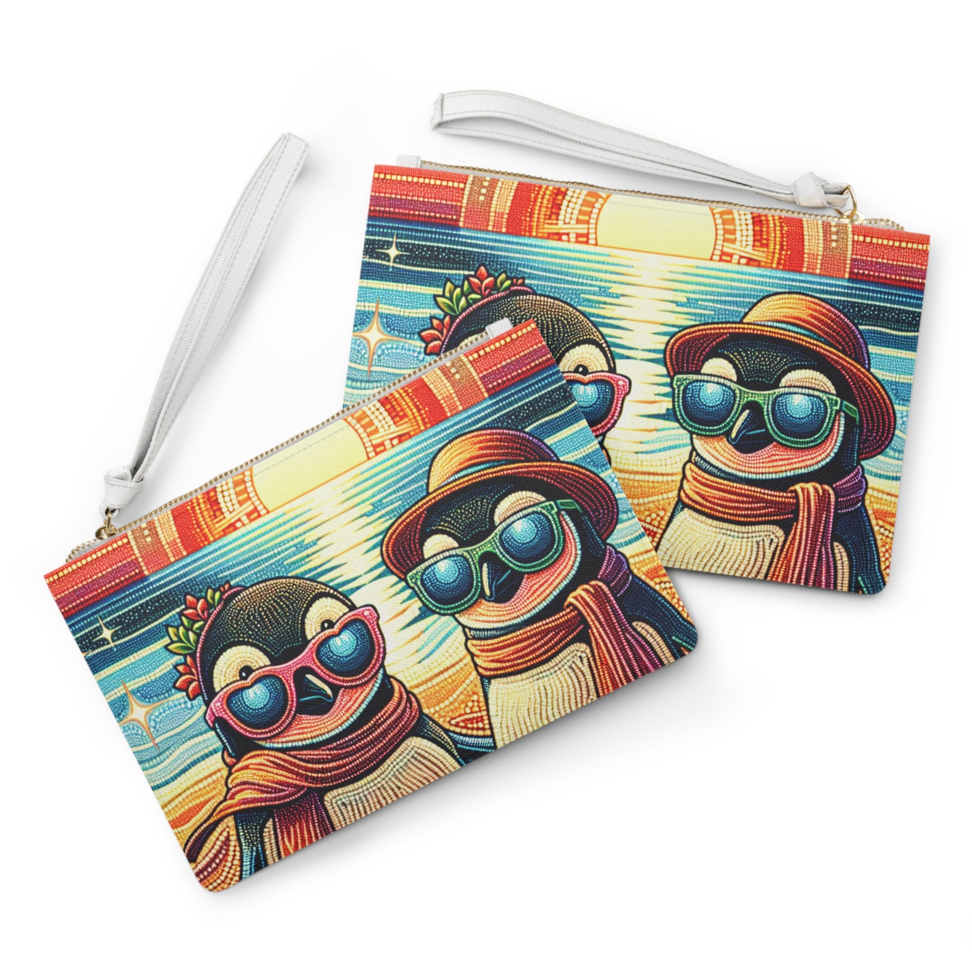 Vibrant Penguin Clutch Bag - Cute Animal Accessory for Beach Days, Festivals, Parties, Gifts, Everyday Use
