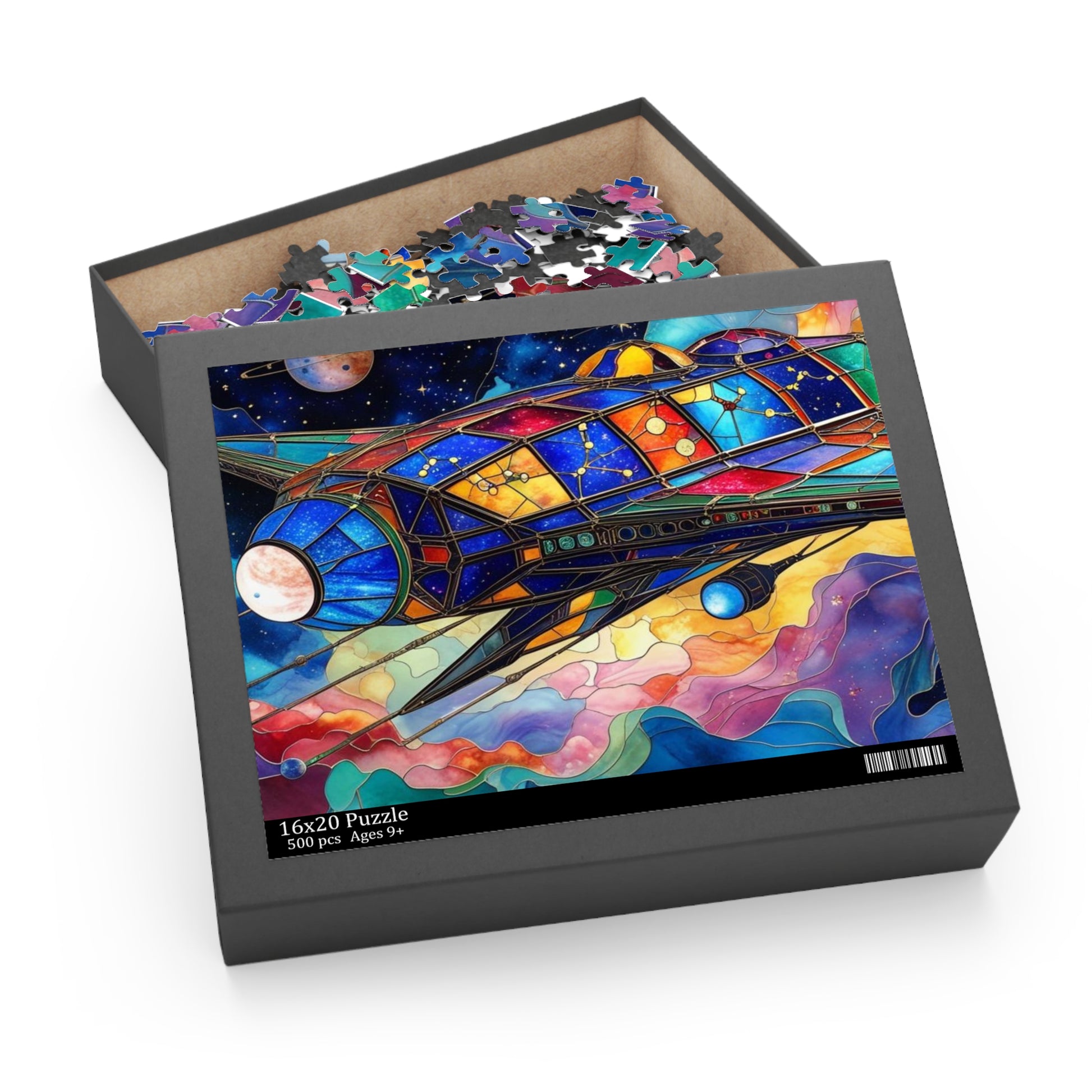 Colorful Space-Themed Puzzle, 120/252/500-Piece Jigsaw, Gift for Kids and Adults, Home Decor, Space Lovers, Family Activity, Birthday Gift