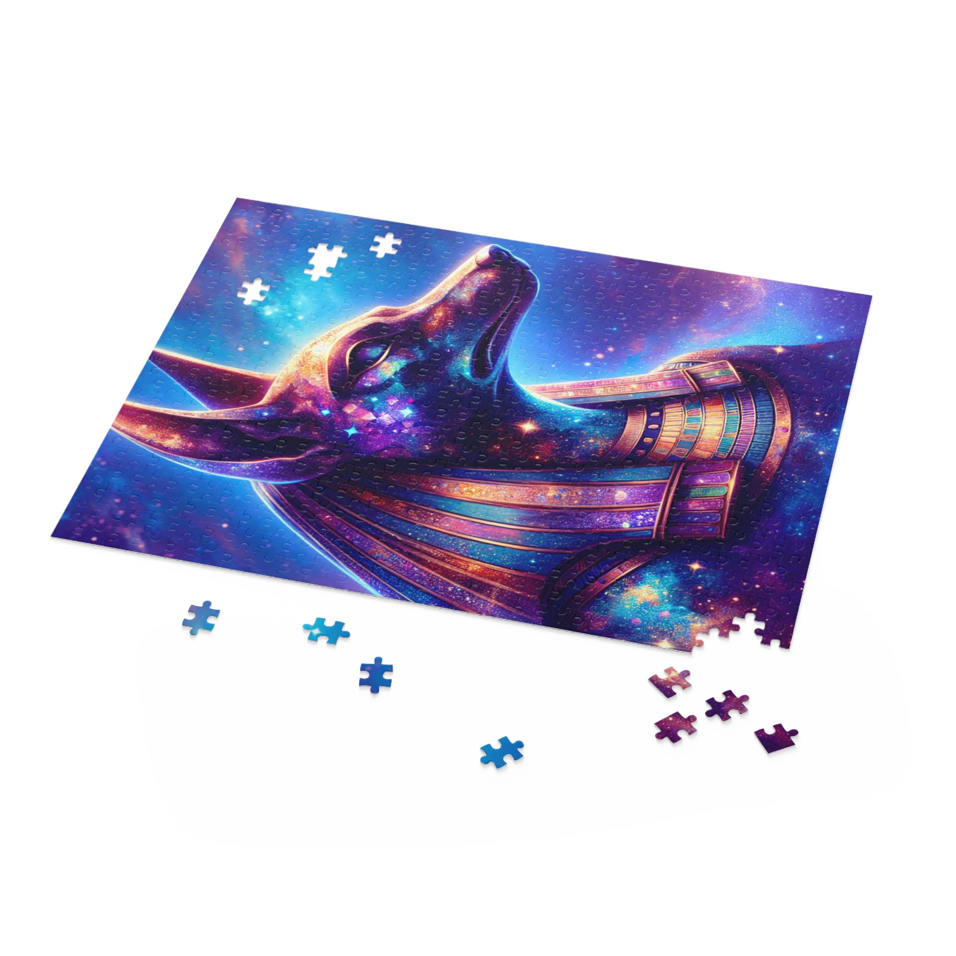 Cosmic Anubis Puzzle - 120/252/500-Piece, Celestial Dog Art, Great Gifts for Puzzle Lovers, Unique Home Decor, Perfect for Family Game Night