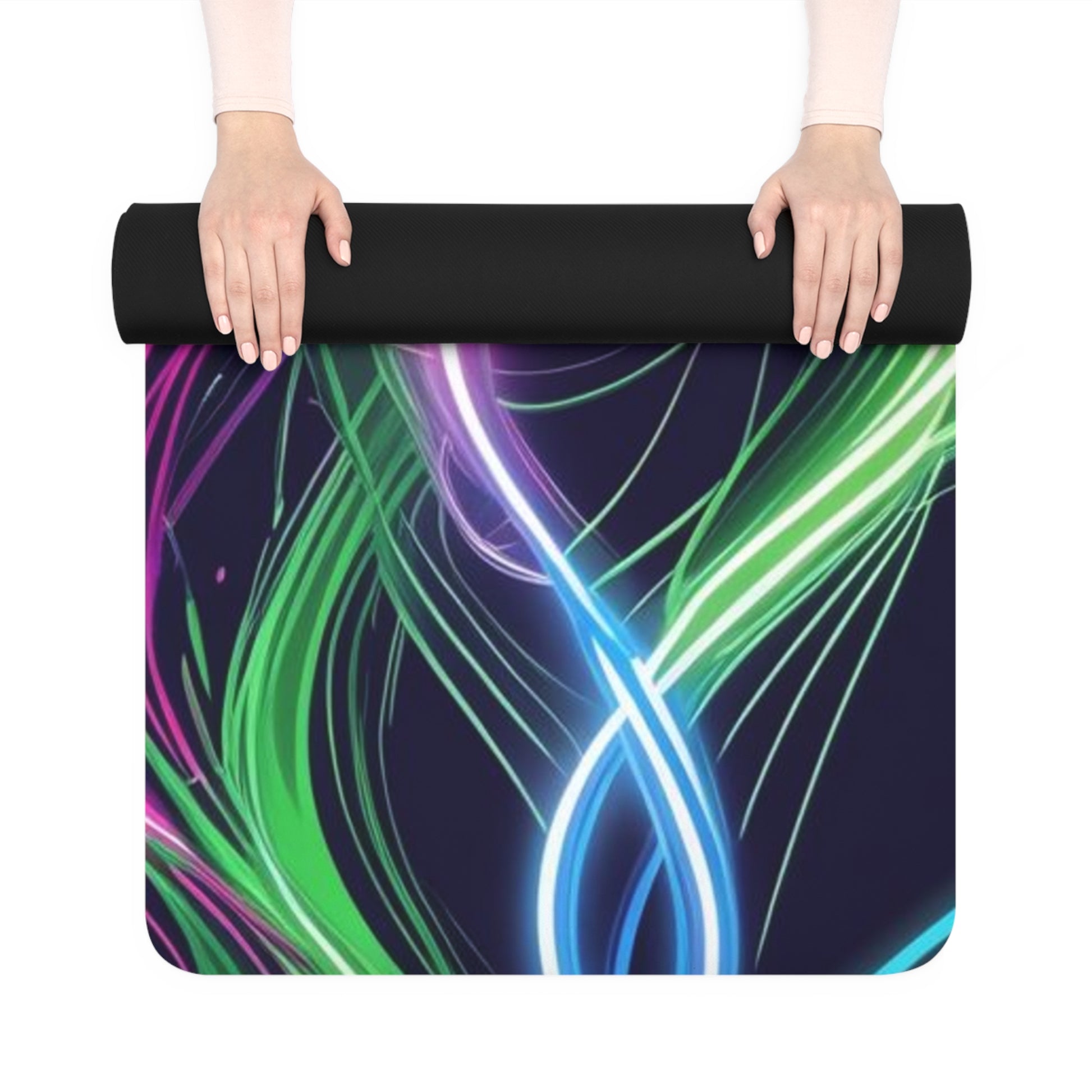 Vibrant Rubber Yoga Mat | Fitness Mat, Exercise Mat, Workout Mat, Meditation Yoga Mat, Gym Accessories