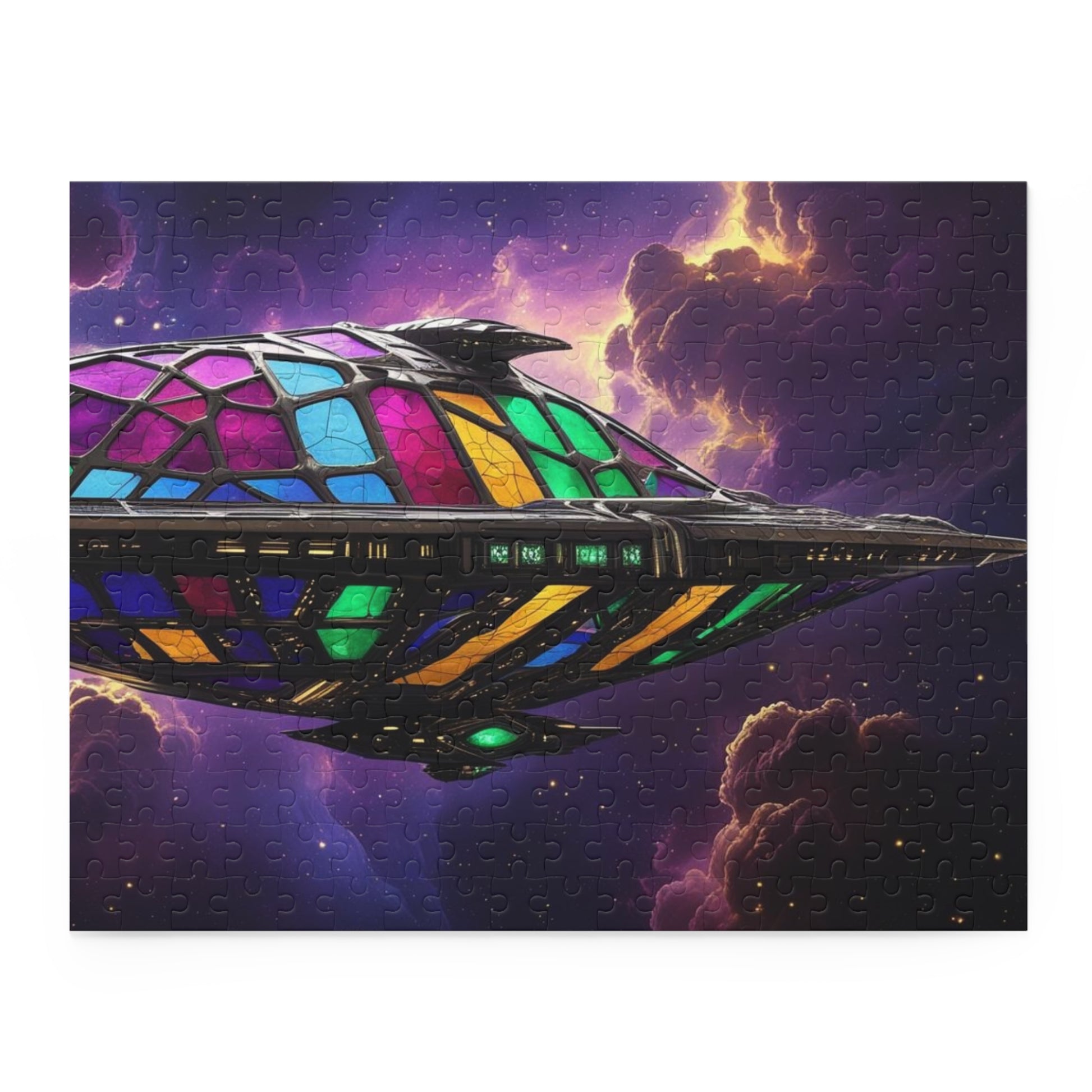 Galactic Stained Glass Puzzle, 120/252/500-Piece, Space Theme, Unique Gift for Puzzle Lovers, Home Decor, Fun Family Activity