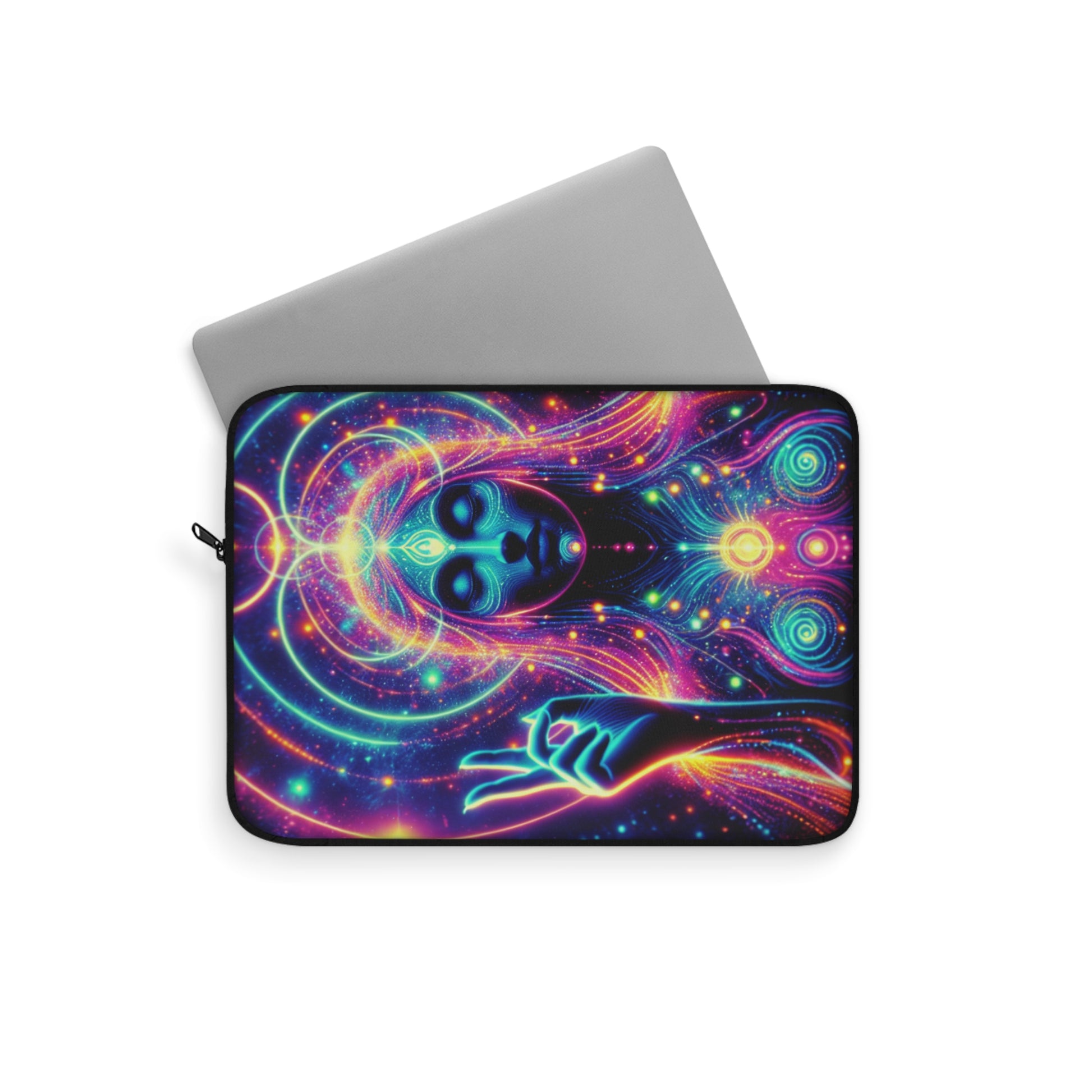 Cosmic Vibes Laptop Sleeve, Colorful Laptop Case, Psychedelic Sleeve, Boho Computer Bag, Gift for Tech Lovers, Festival Essentials