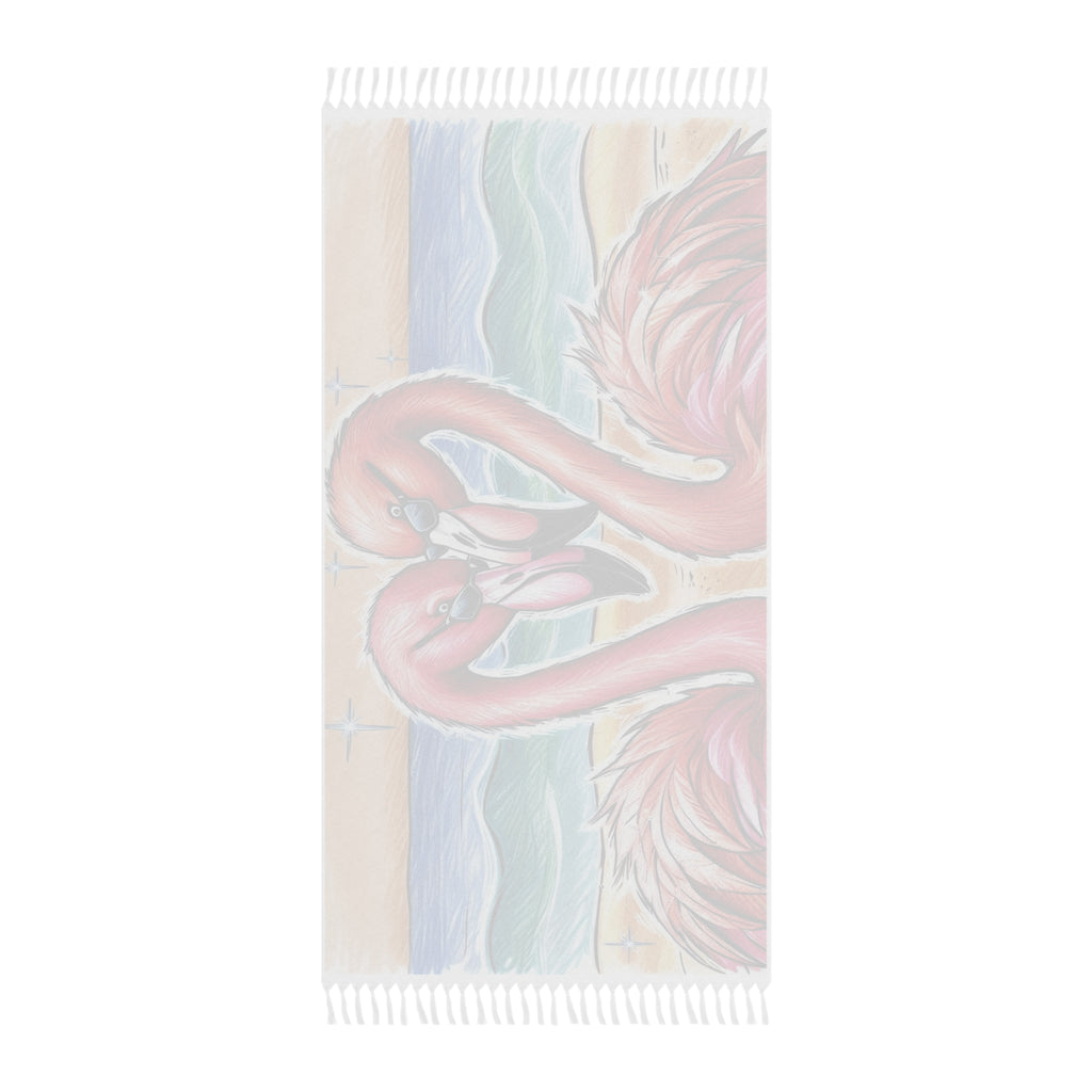 Boho Beach Towel with Flamingos, Beach Day Essential, Bohemian Poolside Decor, Summer Gift, Tropical Vibe, Picnic Blanket