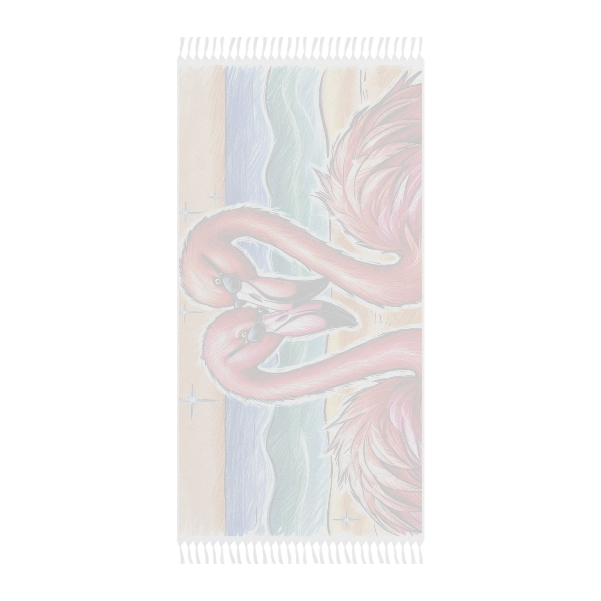 Boho Beach Towel with Flamingos, Beach Day Essential, Bohemian Poolside Decor, Summer Gift, Tropical Vibe, Picnic Blanket