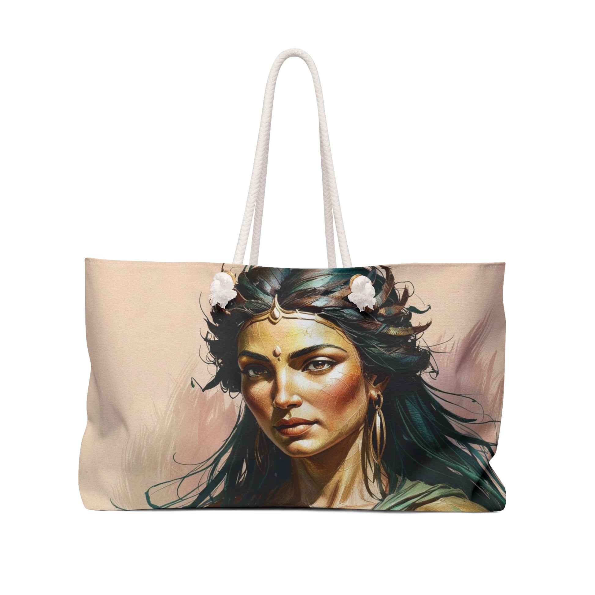 Divine Feminine Bohemian Weekender Bag - Carry-On Travel Tote for Women, Beach Bag, Gym Bag, Yoga Bag, Stylish Gifts for Her